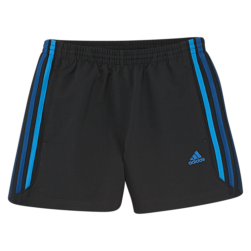 Adidas Boys Essential Shorts - Black/Satellite Blue - Tennisnuts.com