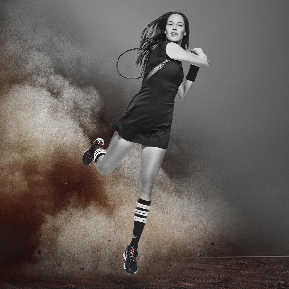 Adidas Womens Y3 Roland Garros Dress Black