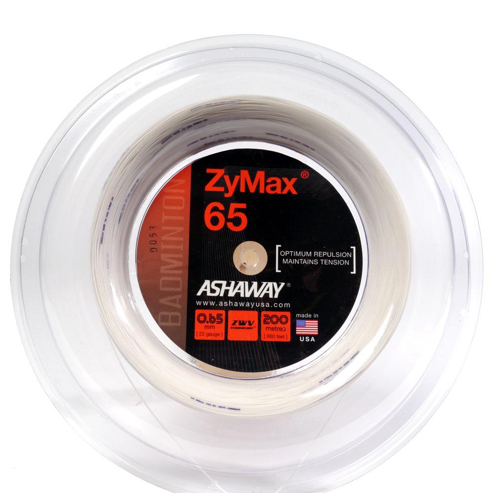 Ashaway Zymax 65 Badminton Strings 200M Reel (Various Colours