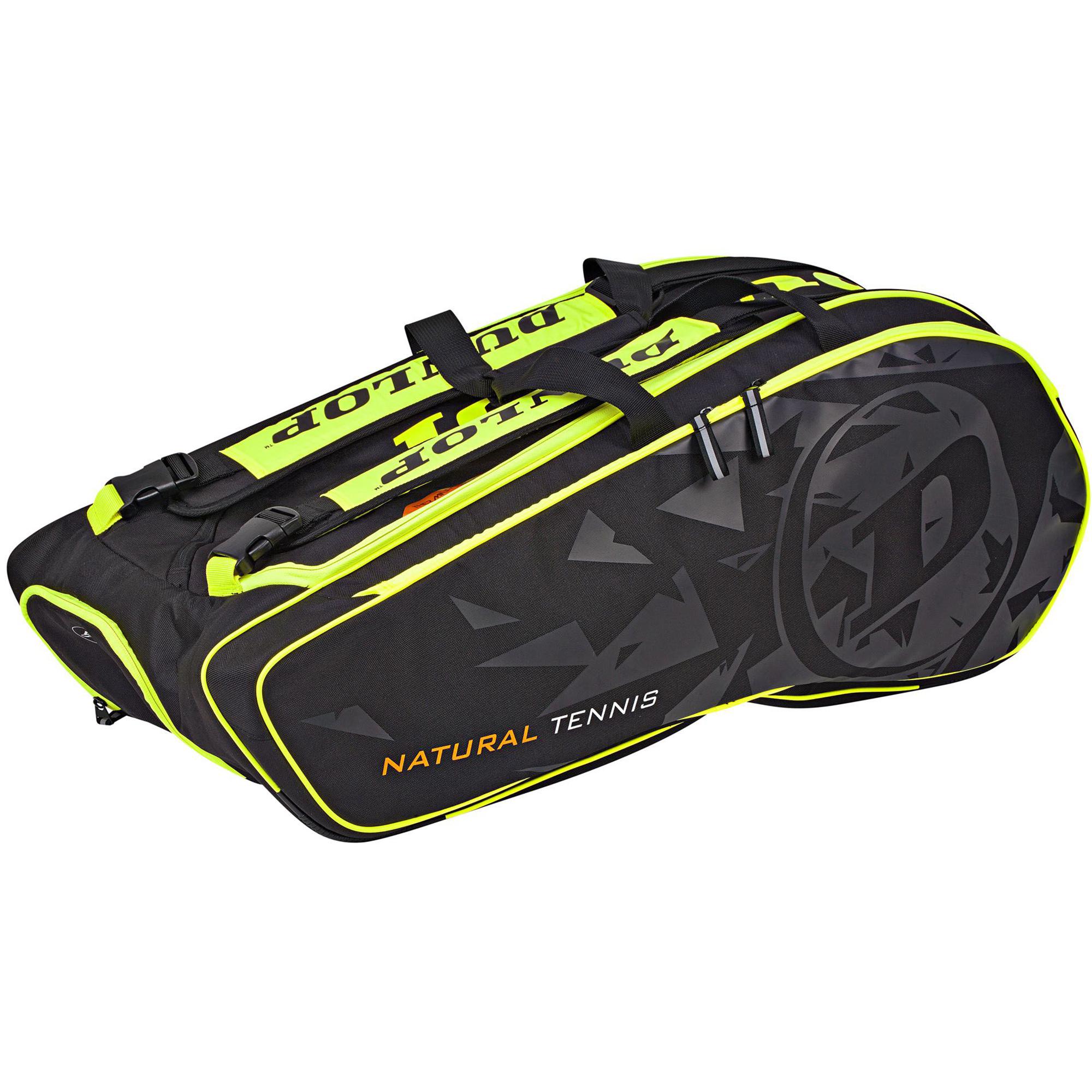 Dunlop Natural Tennis 12 Racket Bag Yellow/Black