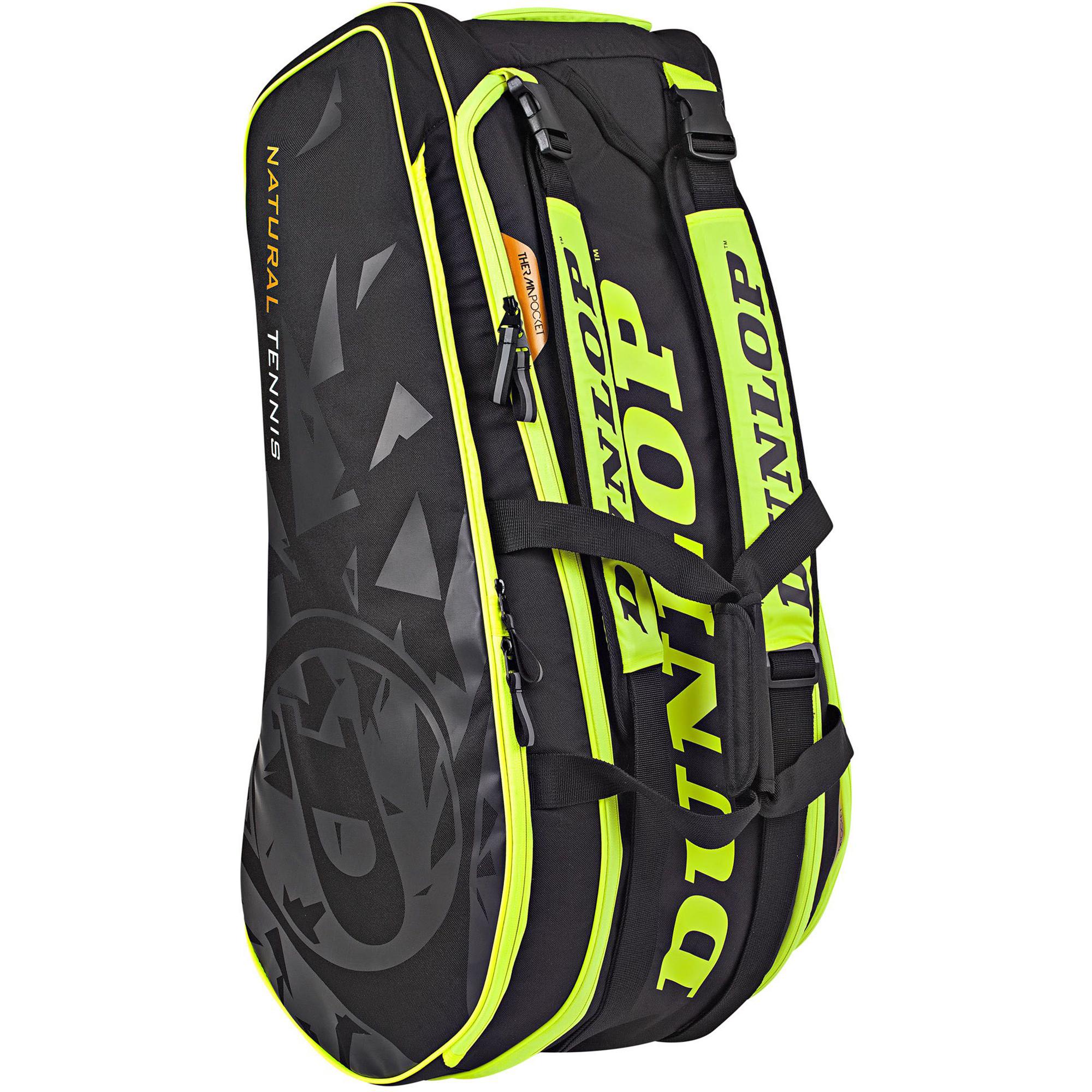Dunlop Natural Tennis 12 Racket Bag Yellow/Black