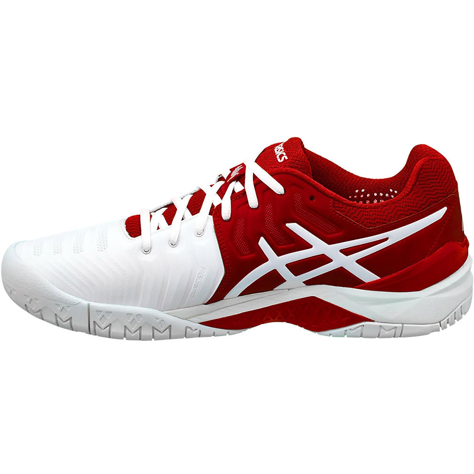 Asics Mens GELResolution Novak Tennis Shoes Classic Red/White
