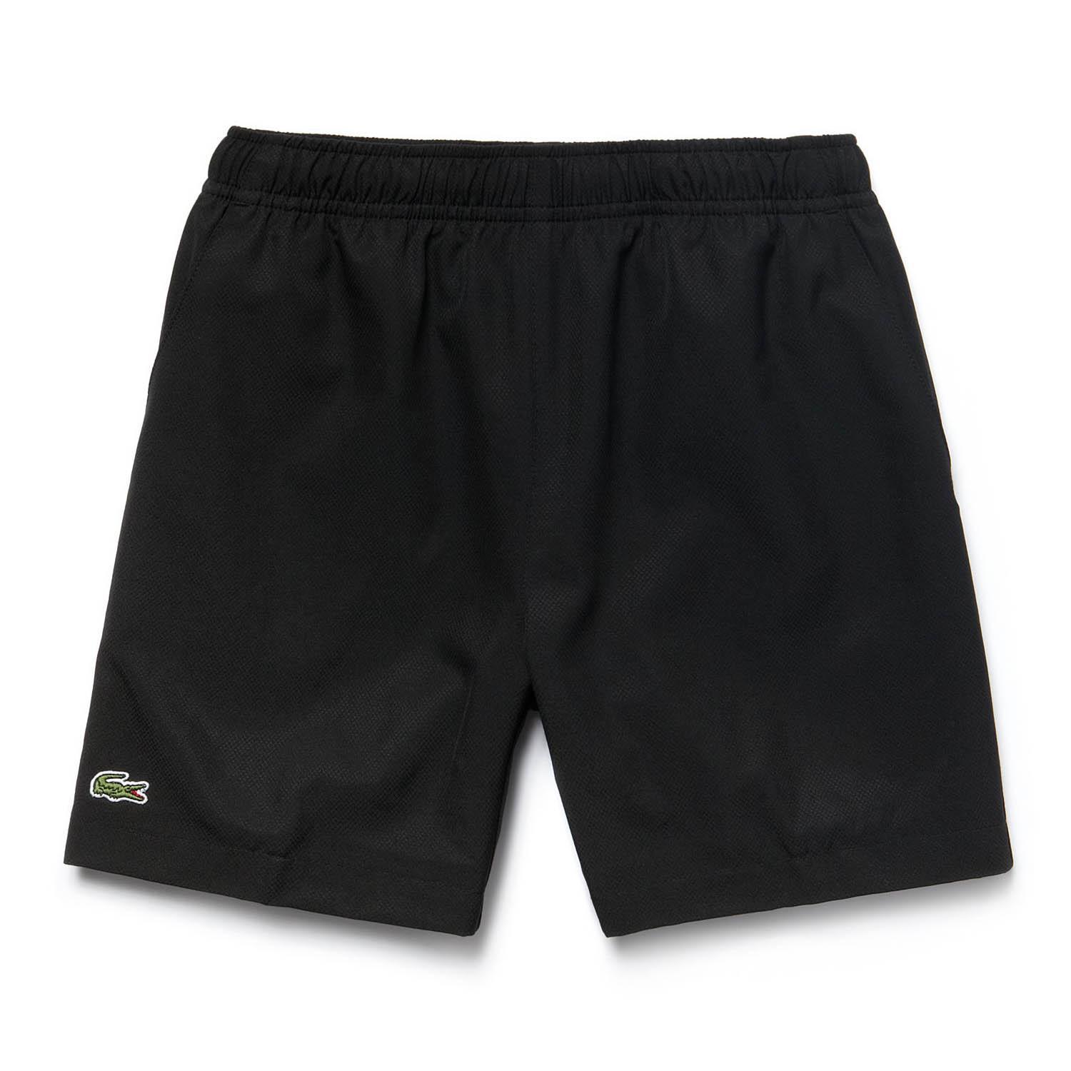 boys black lacoste shorts