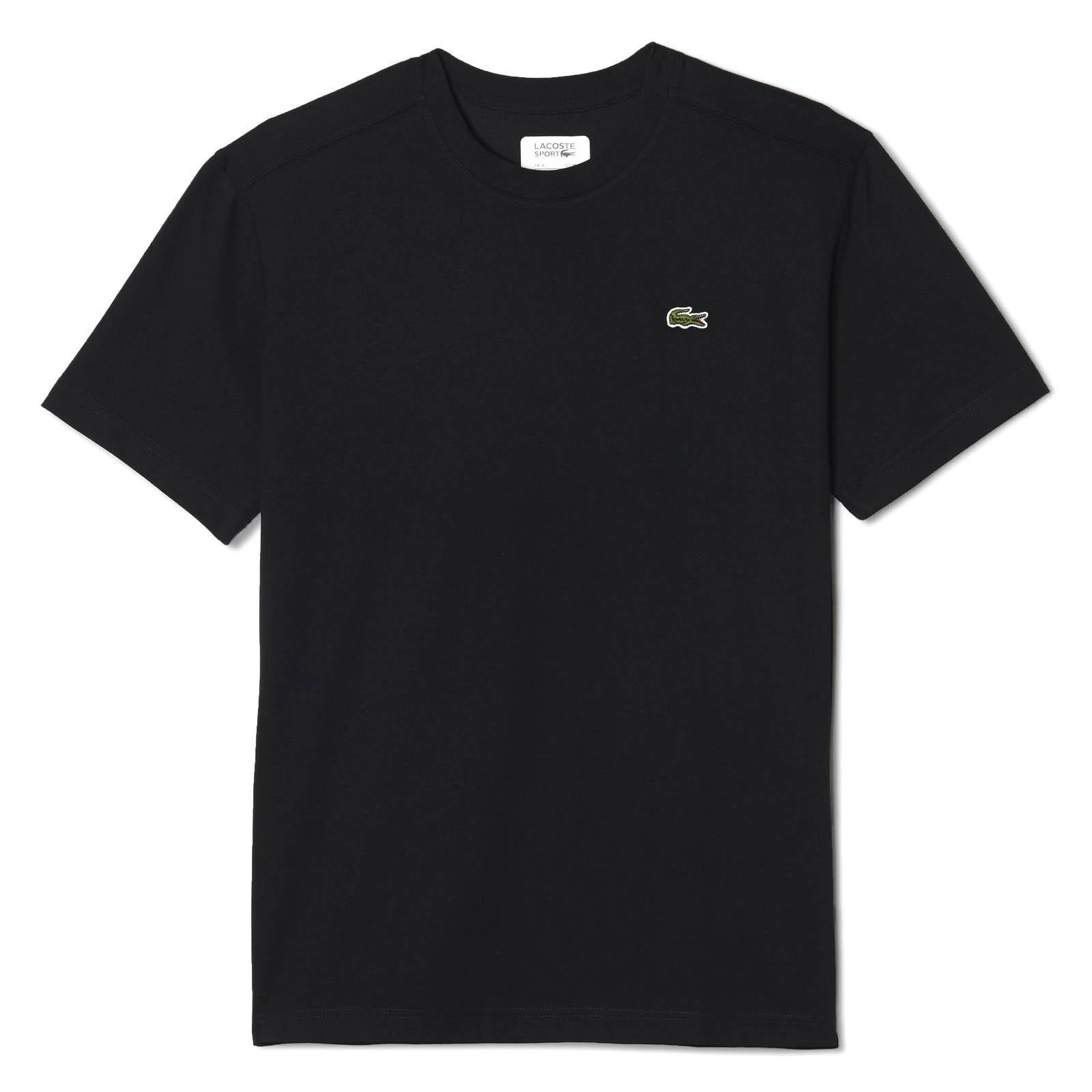 lacoste plain black t shirt