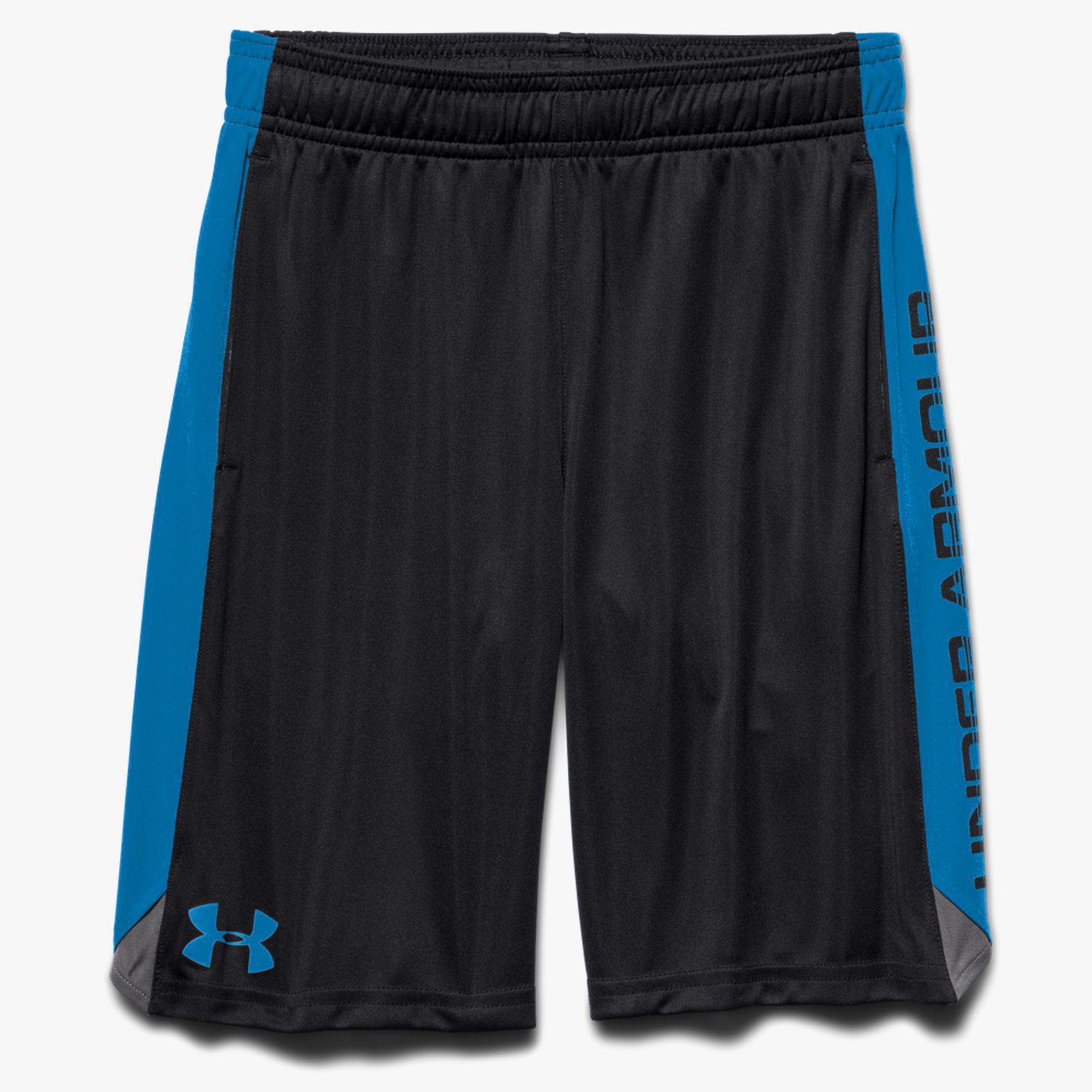 Under Armour Boys Eliminator Shorts - Black/Blue - Tennisnuts.com