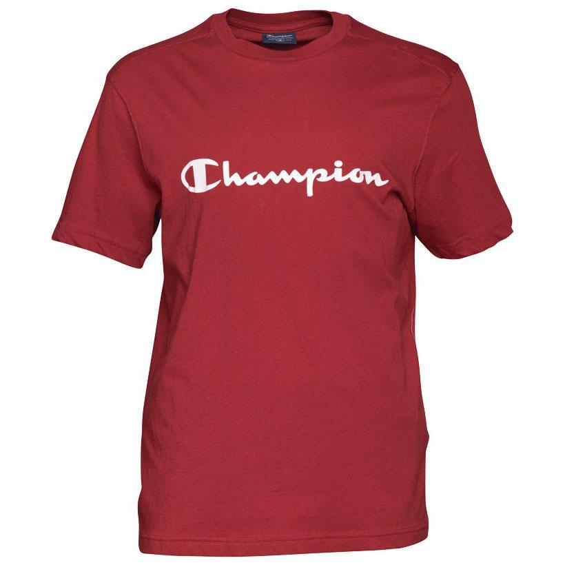Champion Crew Neck Mens Short Sleeve Top Red