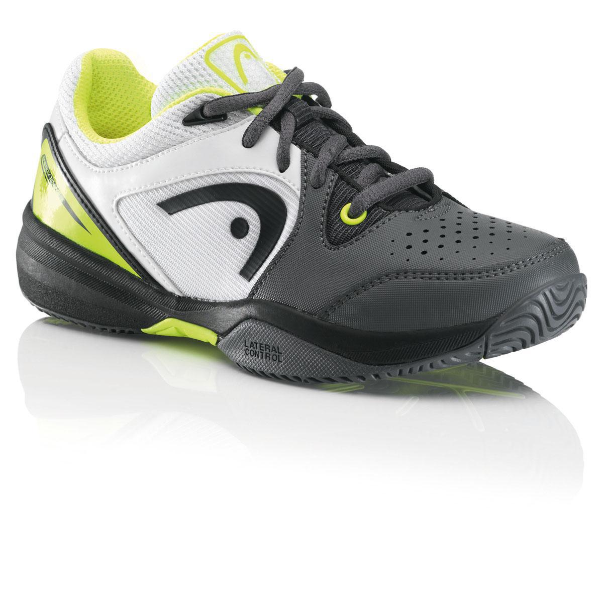 Head Kids Revolt Junior Tennis Shoes - Grey/Neon Yellow - Tennisnuts.com