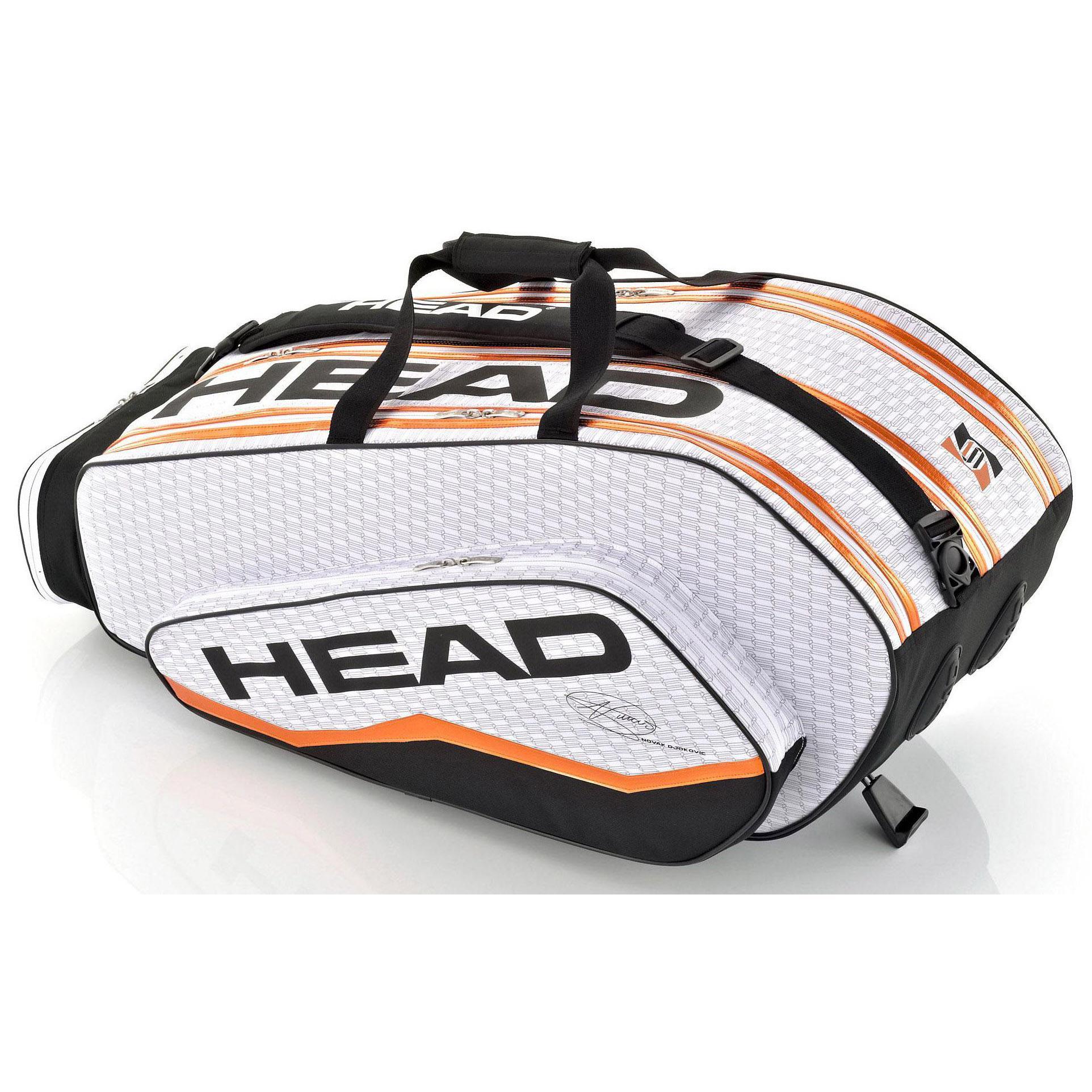 Head Djokovic Tower Tennis Bag  Black/Grey  Tennisnuts.com