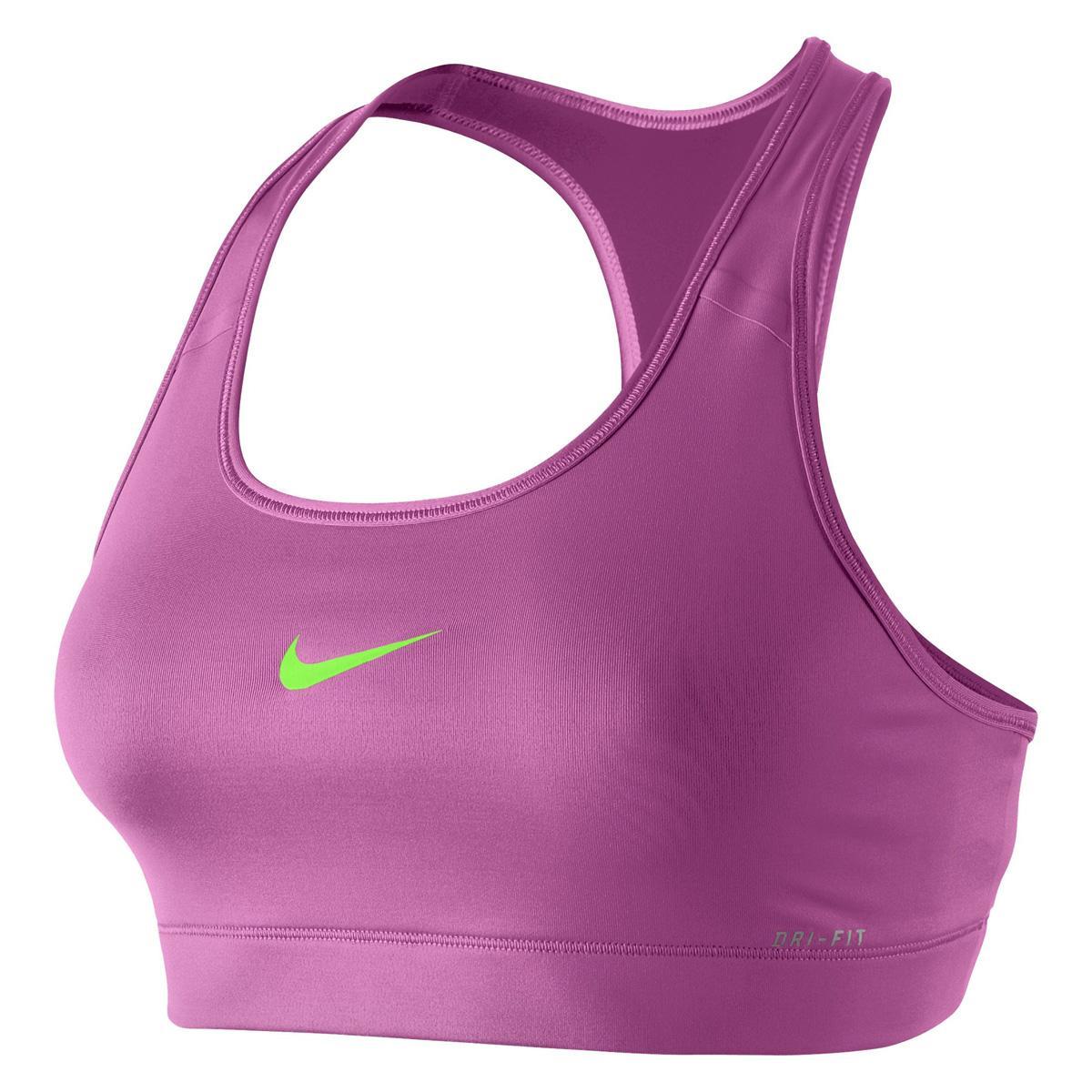 Nike Pro Victory Sports Bra - Club Pink/Lime - Tennisnuts.com