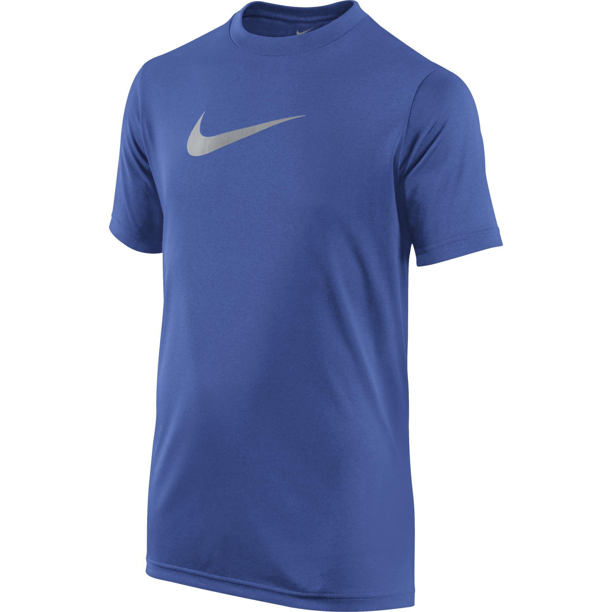 Nike Boys Legend SS Tee - Game Royal/Grey - Tennisnuts.com