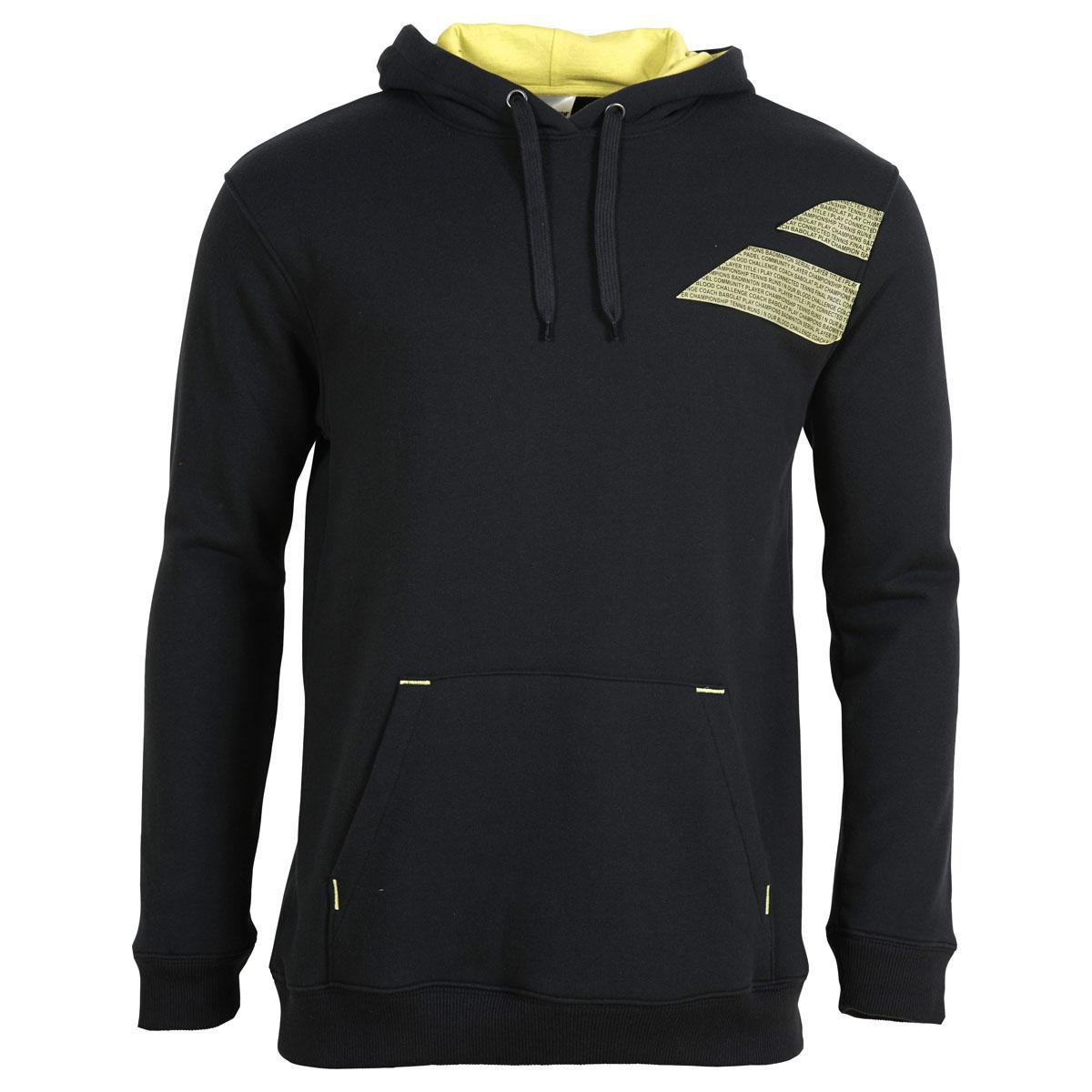 Babolat Mens Training Hoodie Anthracite/Yellow