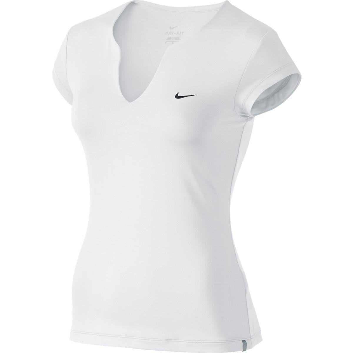 Vooruitgang lood Benadering Nike Womens Pure Capsleeve Top - White - Tennisnuts.com
