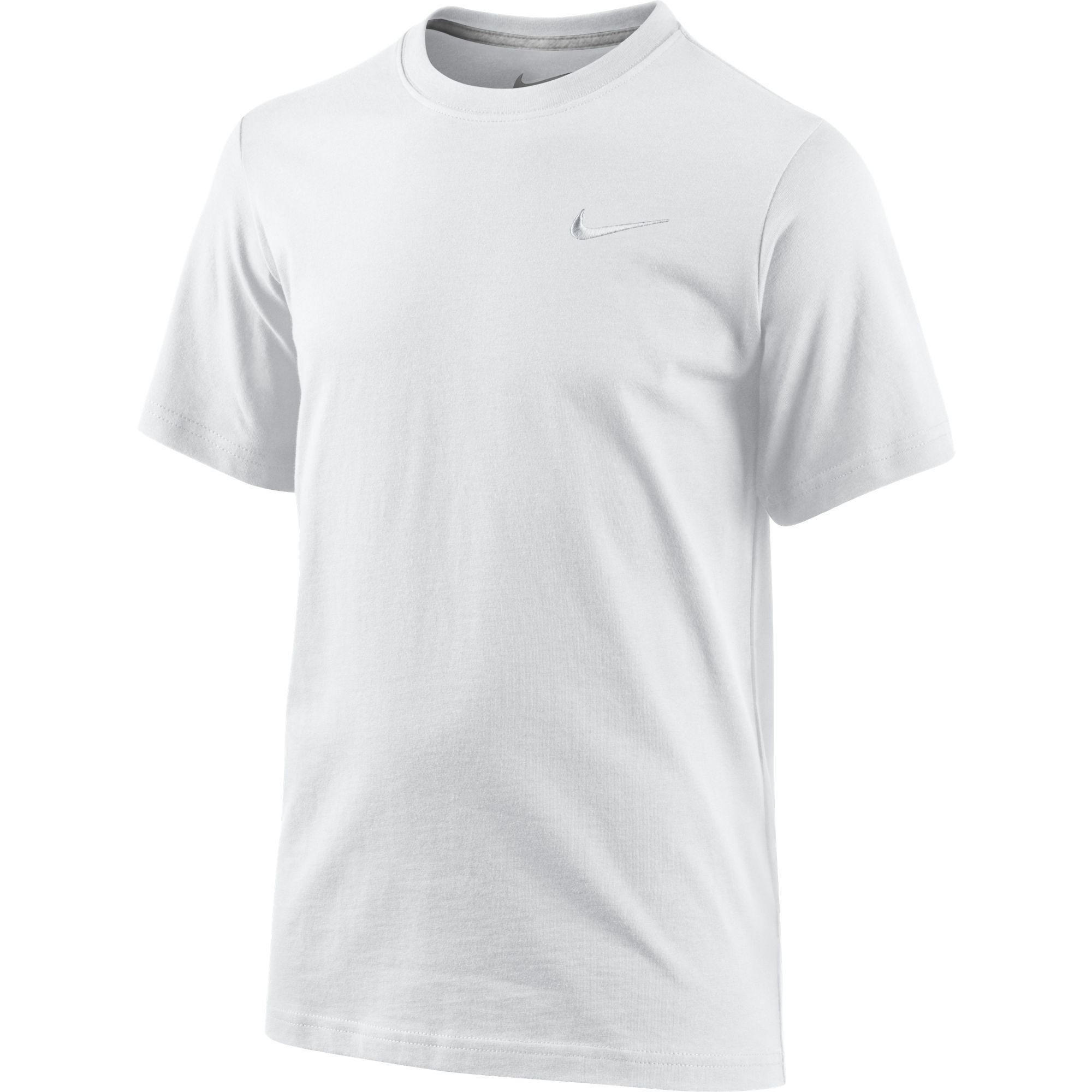 Nike Boys Swoosh T-Shirt - White/Grey - Tennisnuts.com