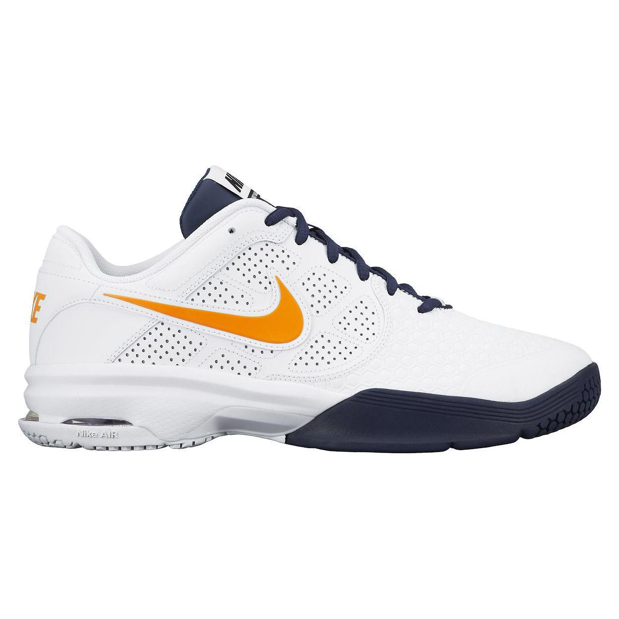 Hacia abajo siete y media Último Nike Mens Air CourtBallistic 4.1 Tennis Shoes - White/Orange -  Tennisnuts.com