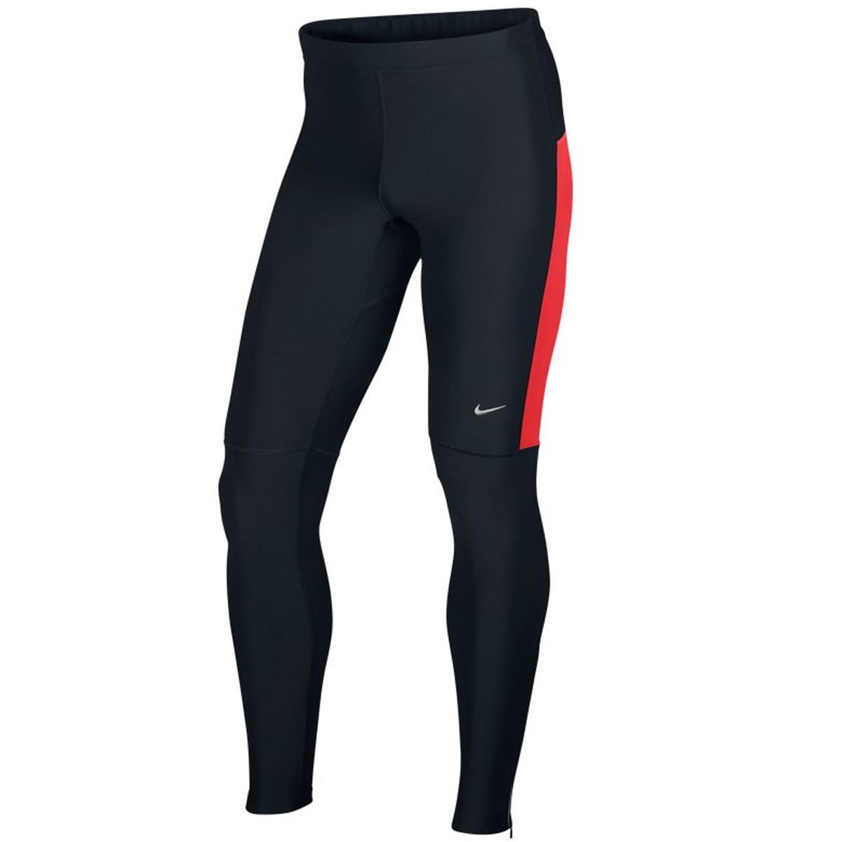 nike black and red leggings