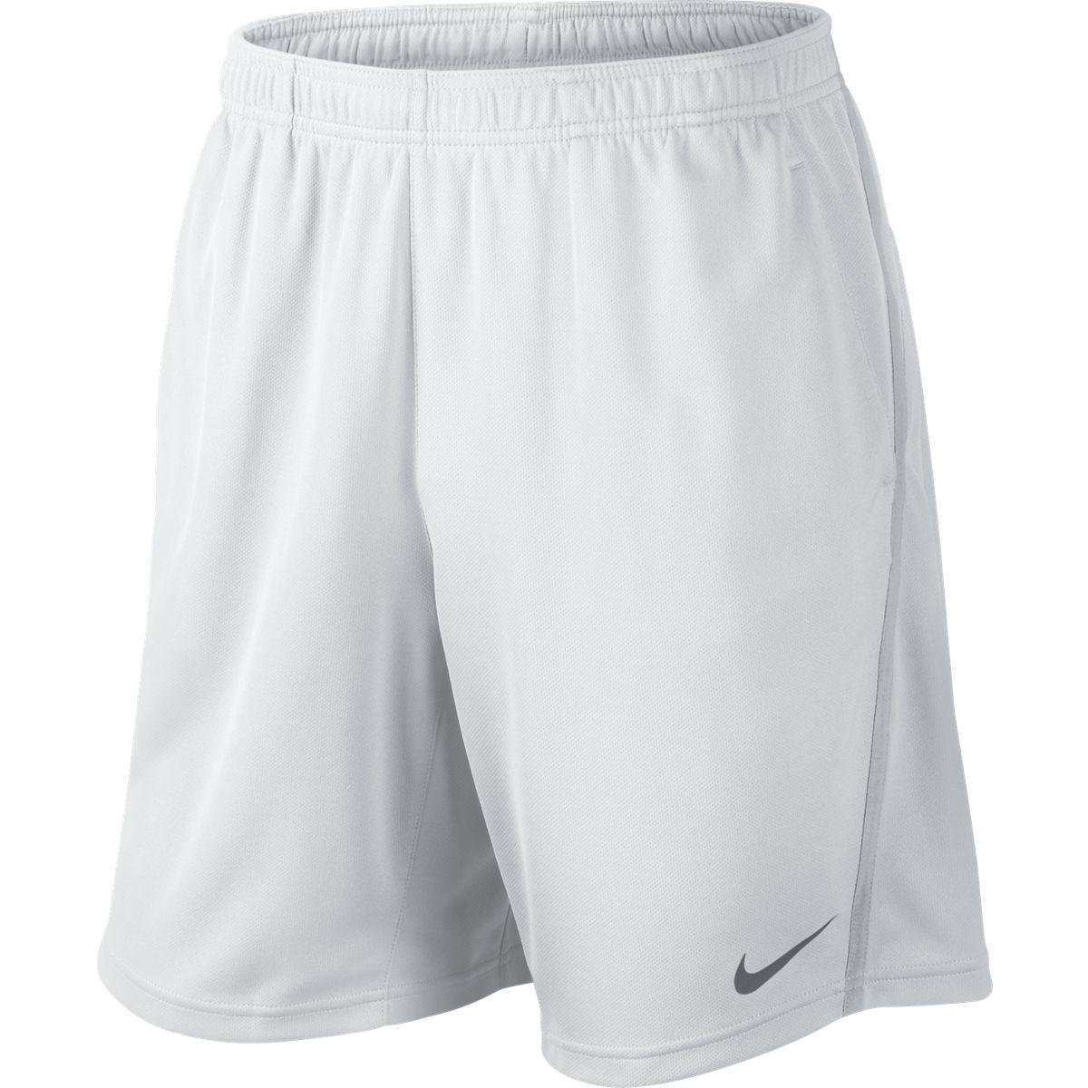 Nike Mens Power 9" Knit Shorts - White/Cool Grey