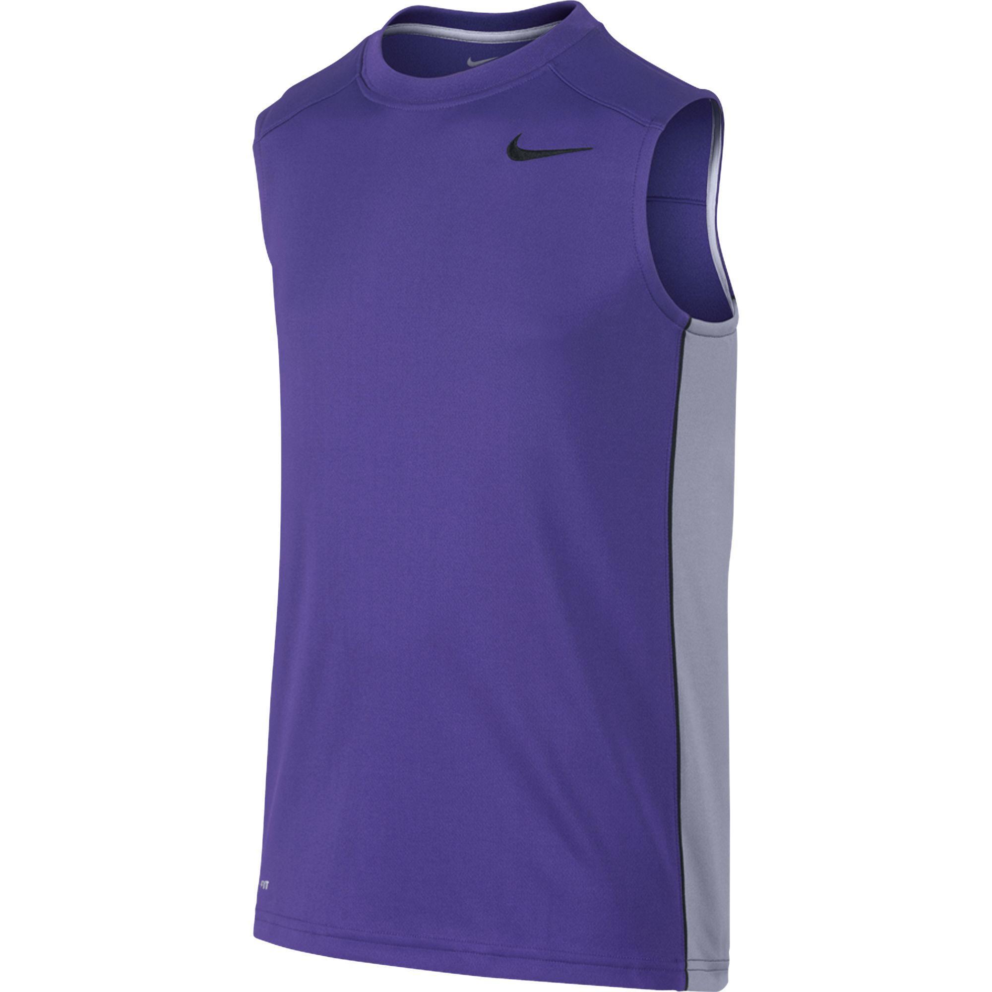 Nike Boys Sleeveless Shirt - Court Purple/Black - Tennisnuts.com