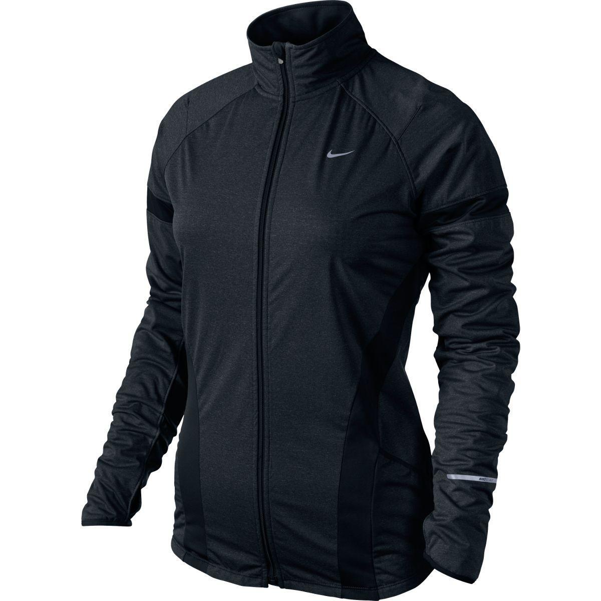 Nike Womens Shield Element FZ Running Jacket - Black/Reflective Silver ...
