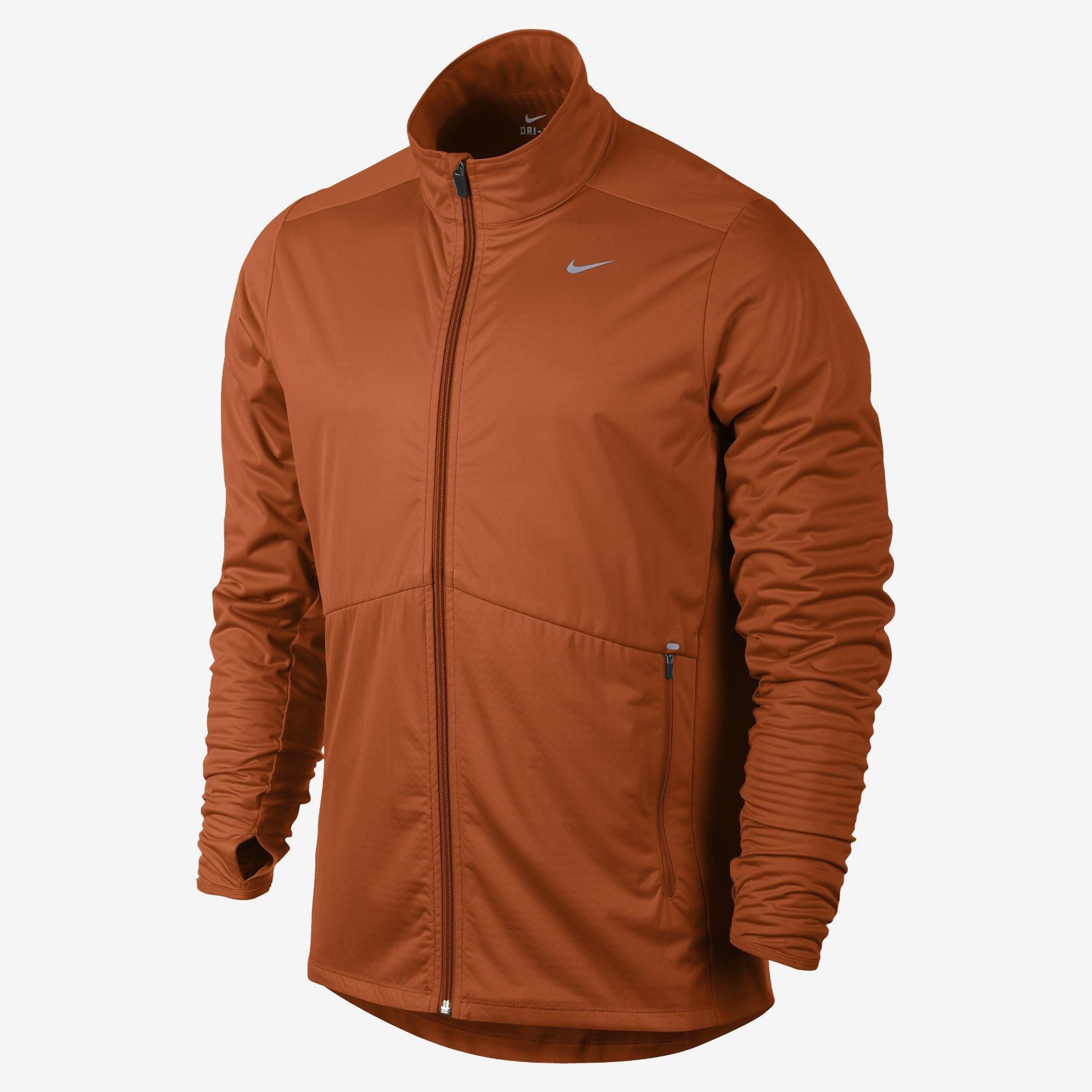 nike orange running jacket