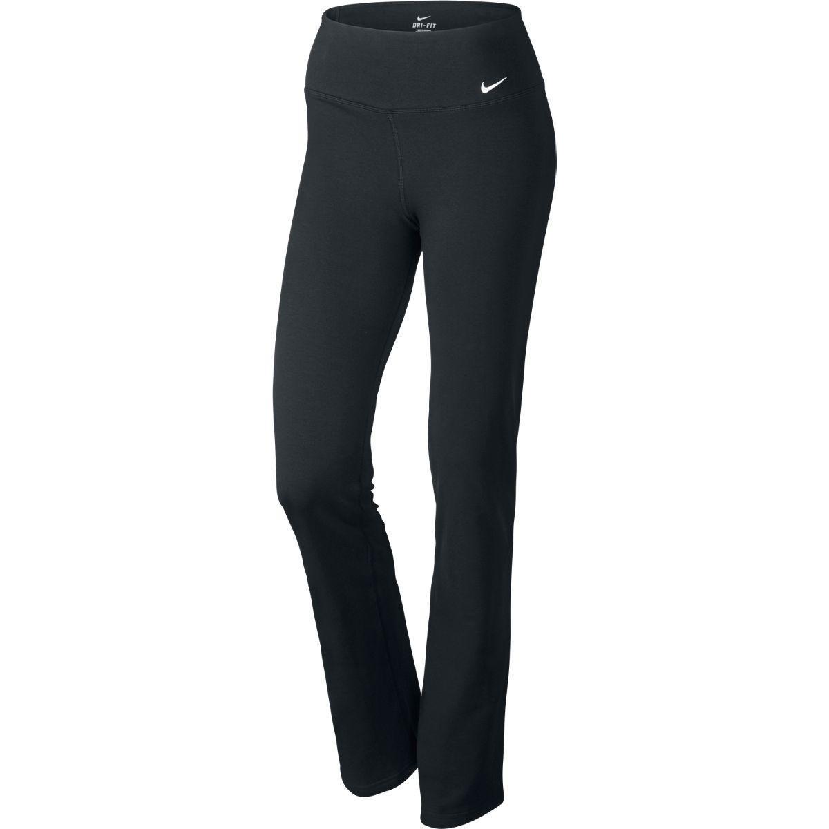 Nike Womens Running Dri-FIT Slim Fit Legend Pants - Black/White - Tennisnuts.com