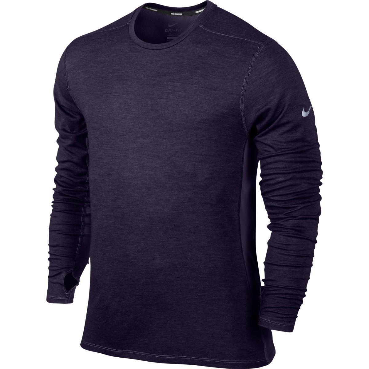 Nike Dri-FIT Wool Mens Crew Top - Purple - Tennisnuts.com