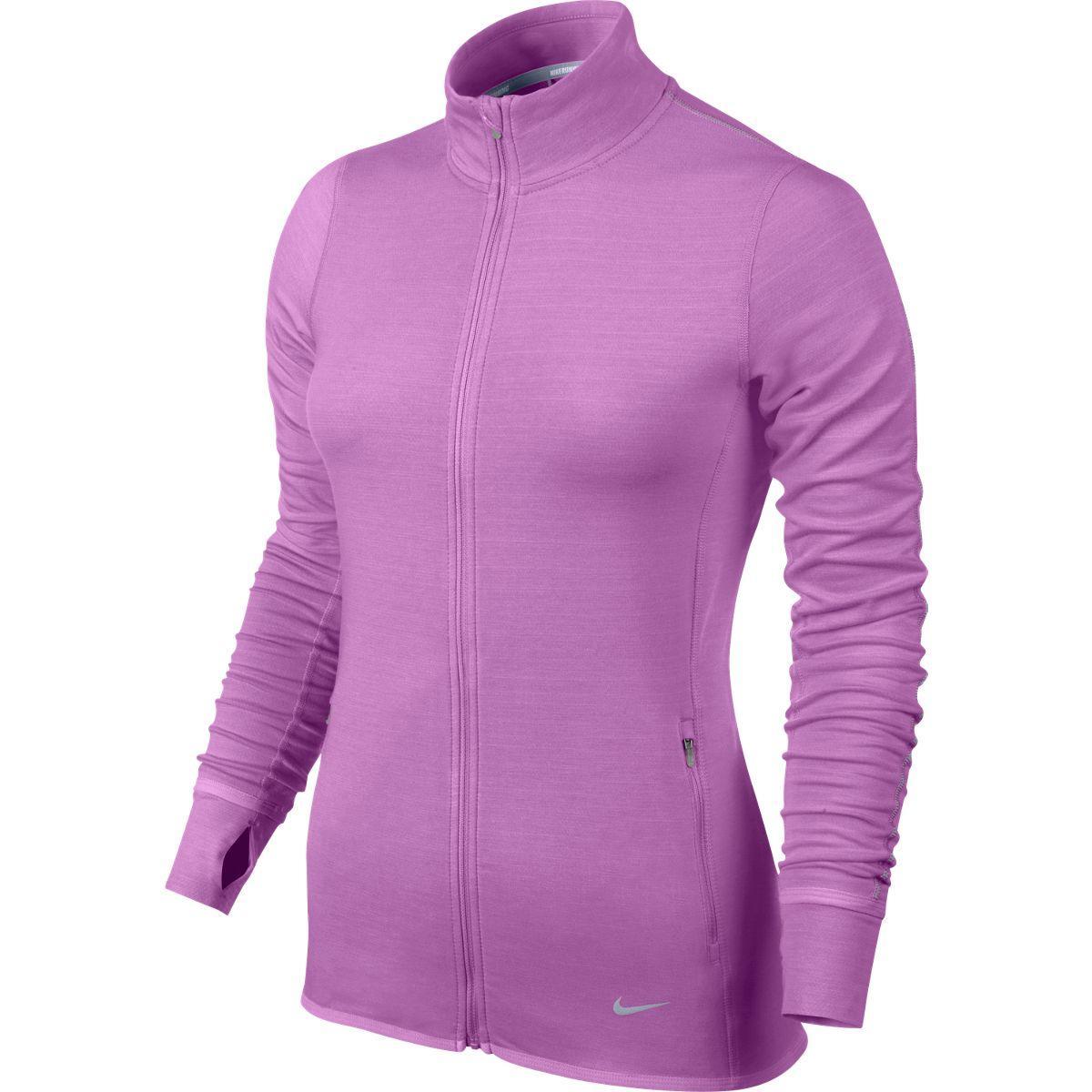 Nike Womens Sprint Fleece FZ Run Jacket Violet/Reflective Silver