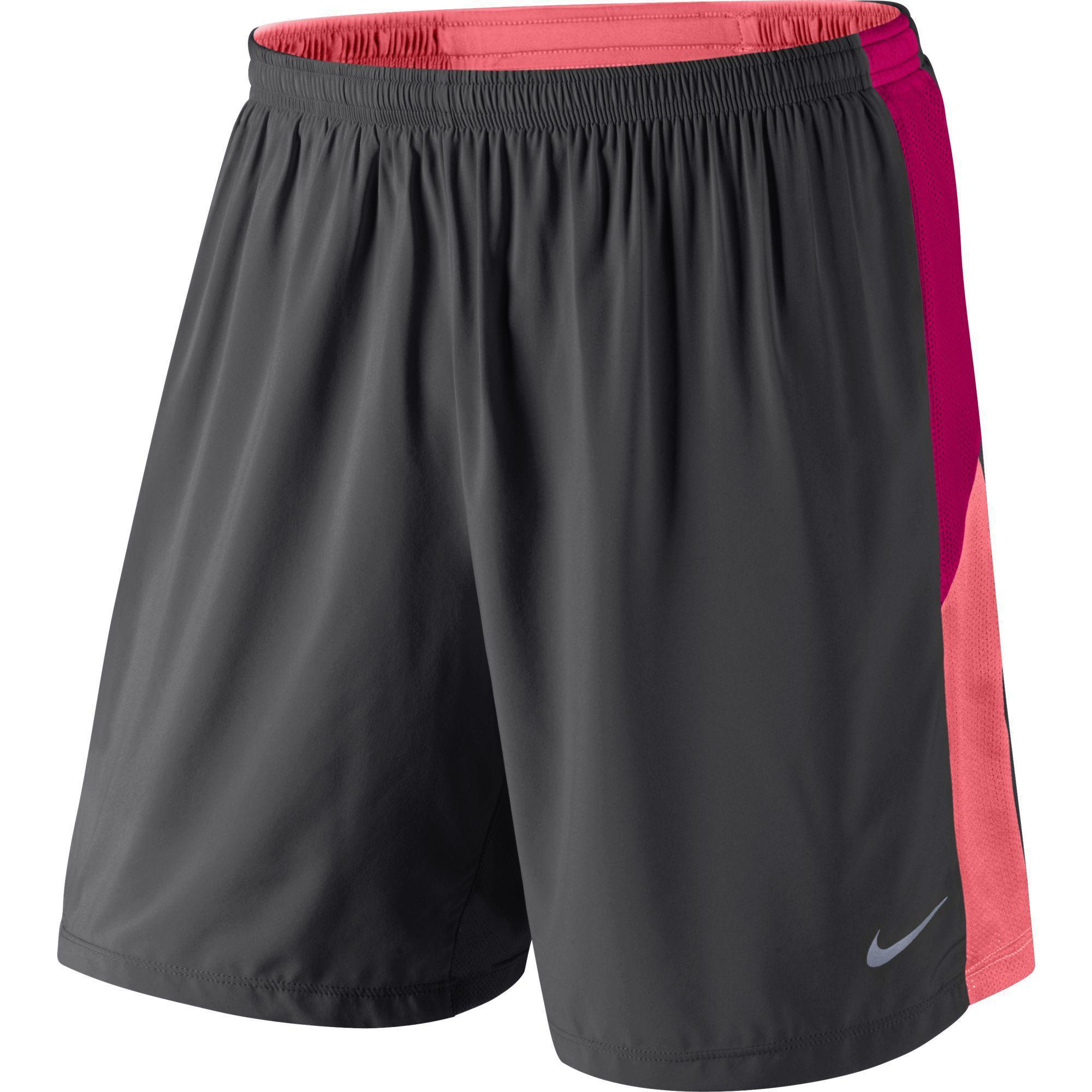 nike red and black shorts