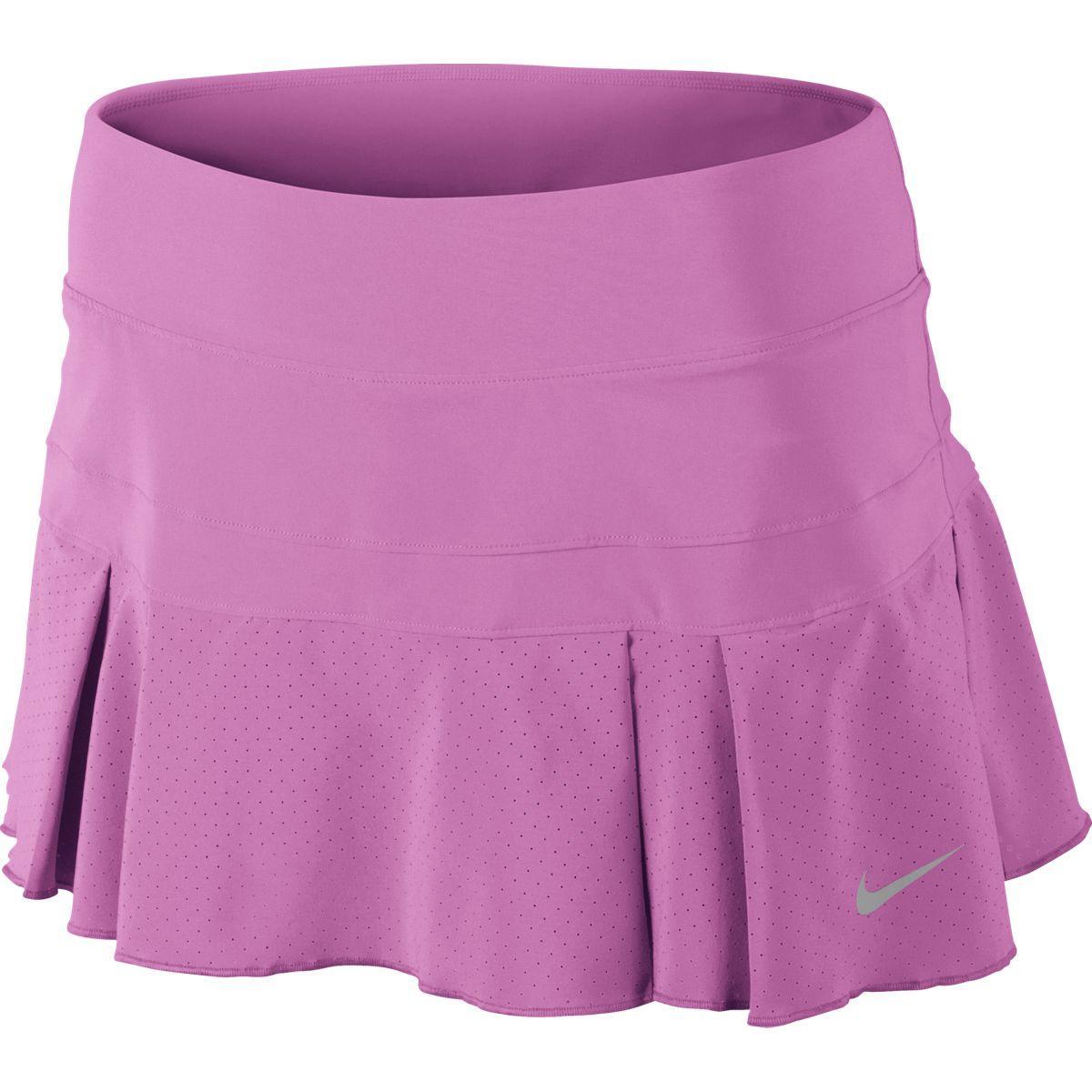 Nike Womens Pleated Woven Skirt Red Violet/Matte Silver
