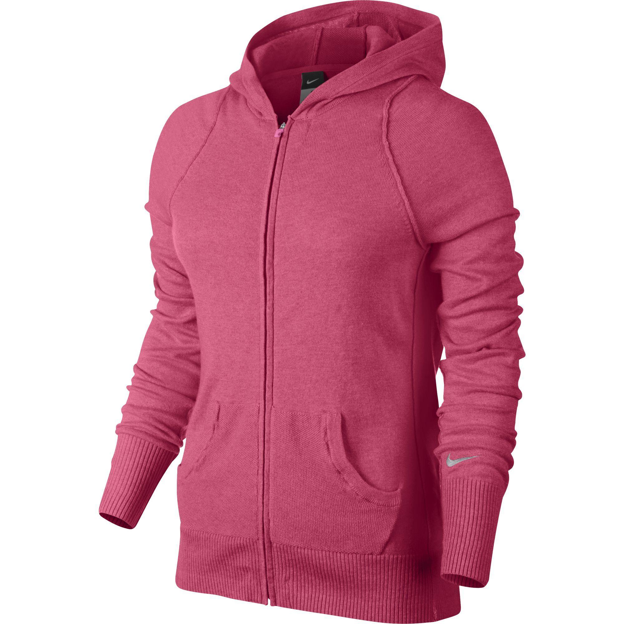 Nike Womens Knit Sweater Jacket - Bright Magenta - Tennisnuts.com