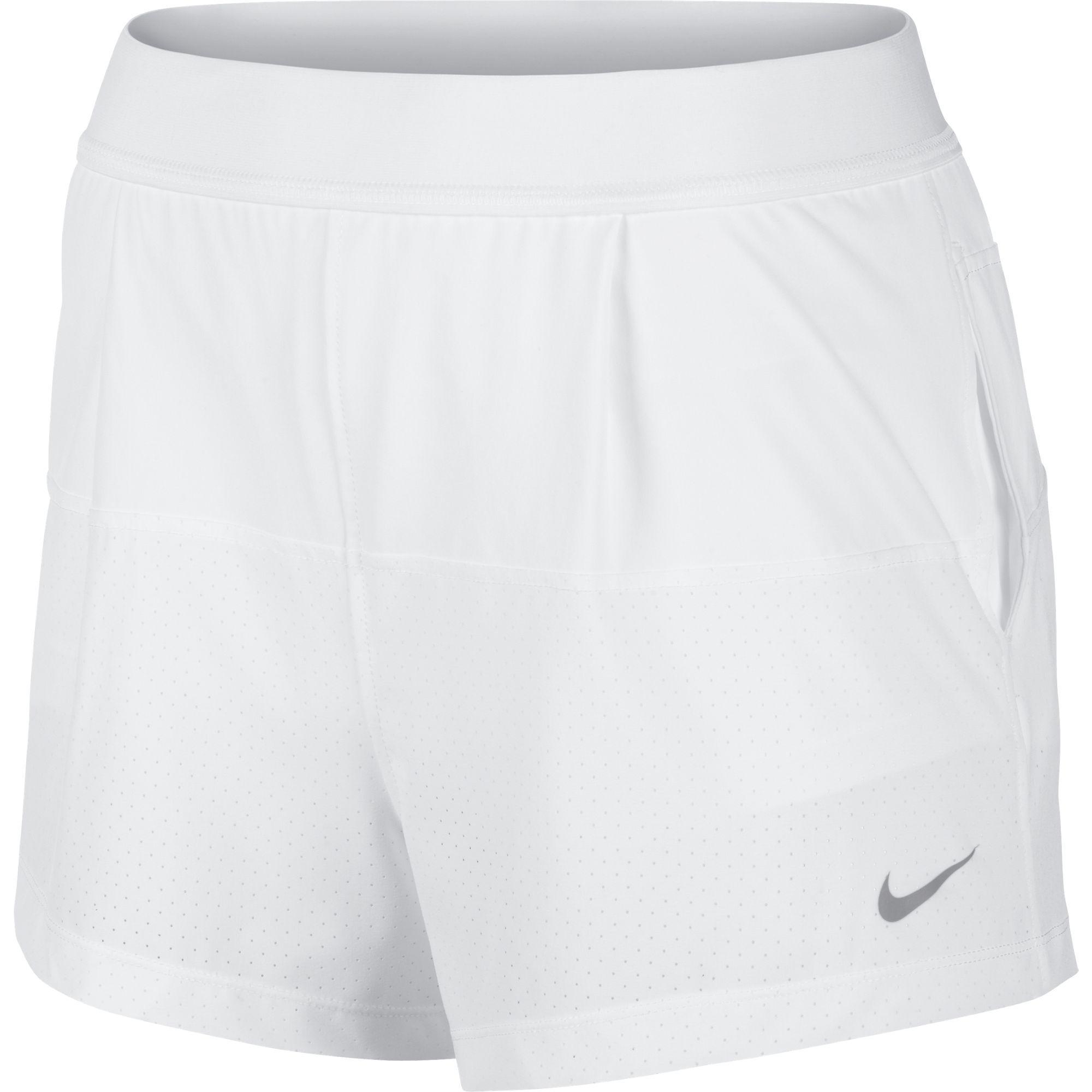 nike woven shorts white
