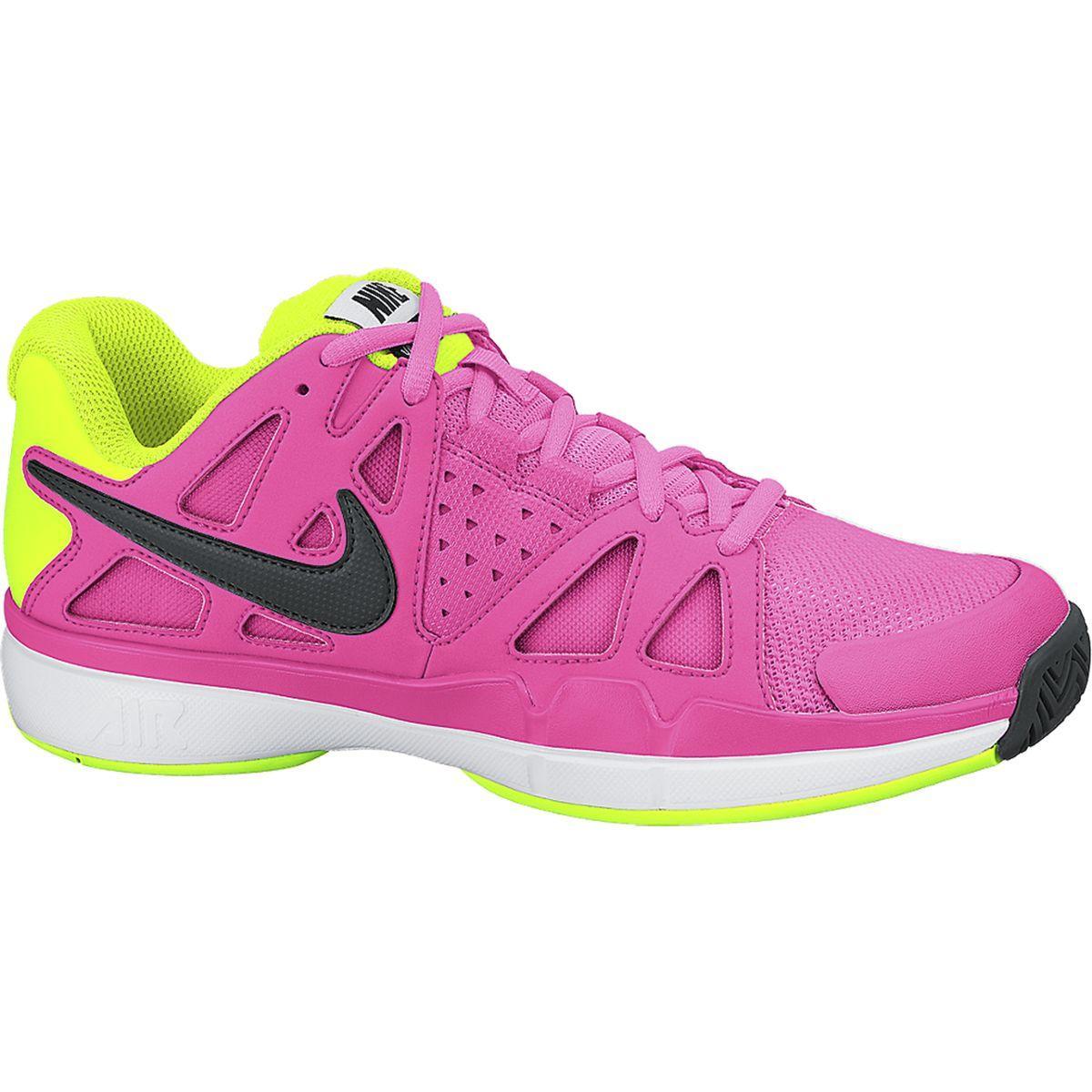 Nike Womens Air Vapor Advantage Tennis Shoes - Pink Powder/Black/Volt ...