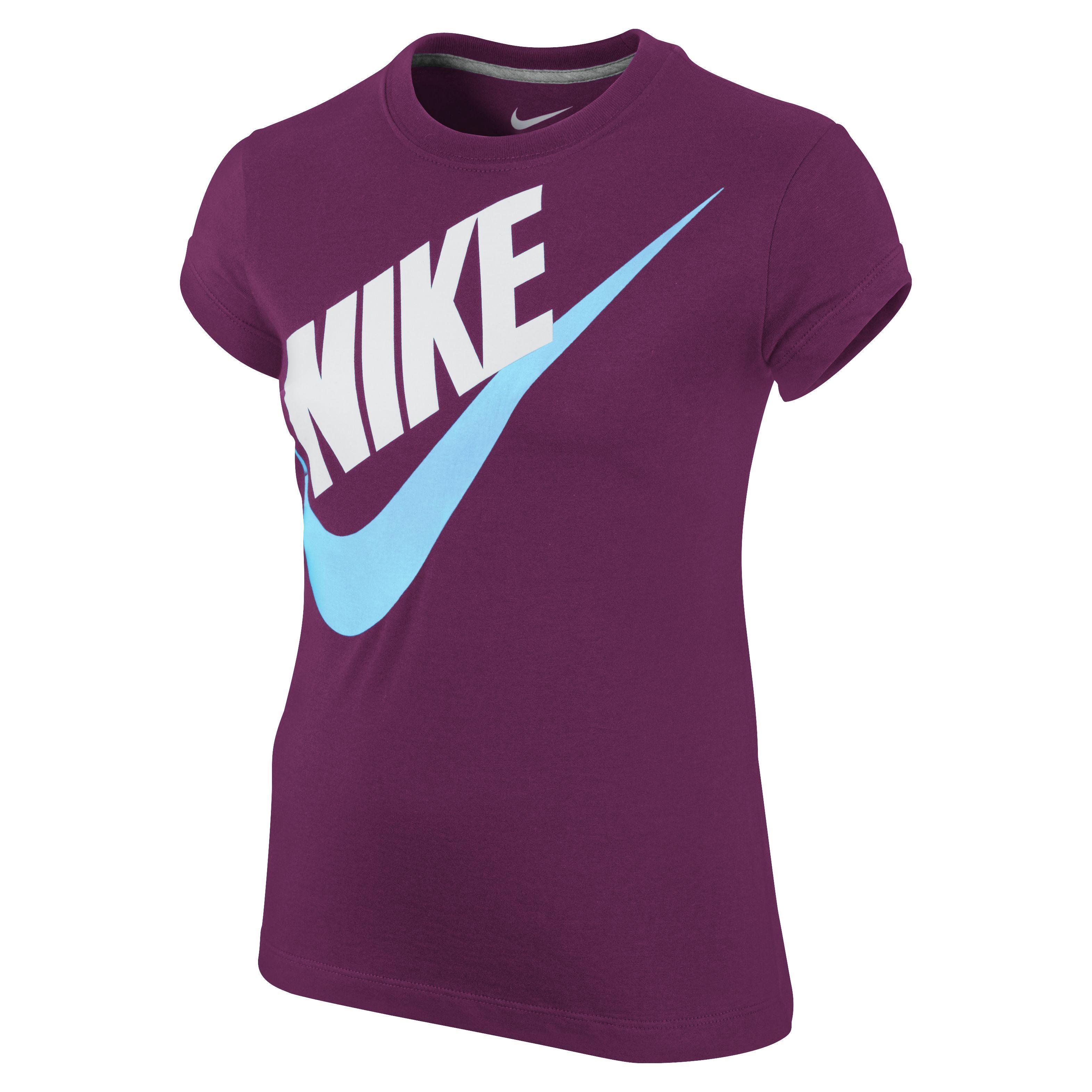 Nike Girls Glam Pack Futura T-Shirt - Purple - Tennisnuts.com