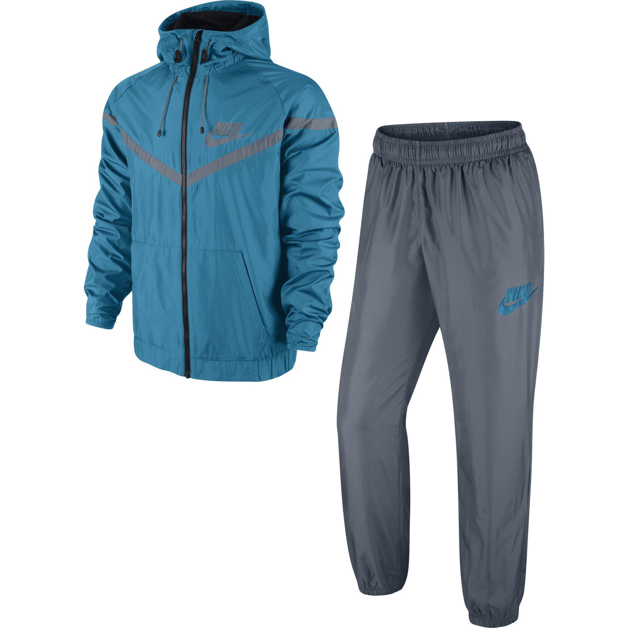 nike black and blue tracksuit