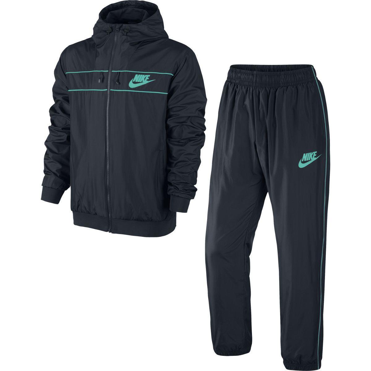 Nike Mens Standout Woven Tracksuit - Dark Obsidian - Tennisnuts.com