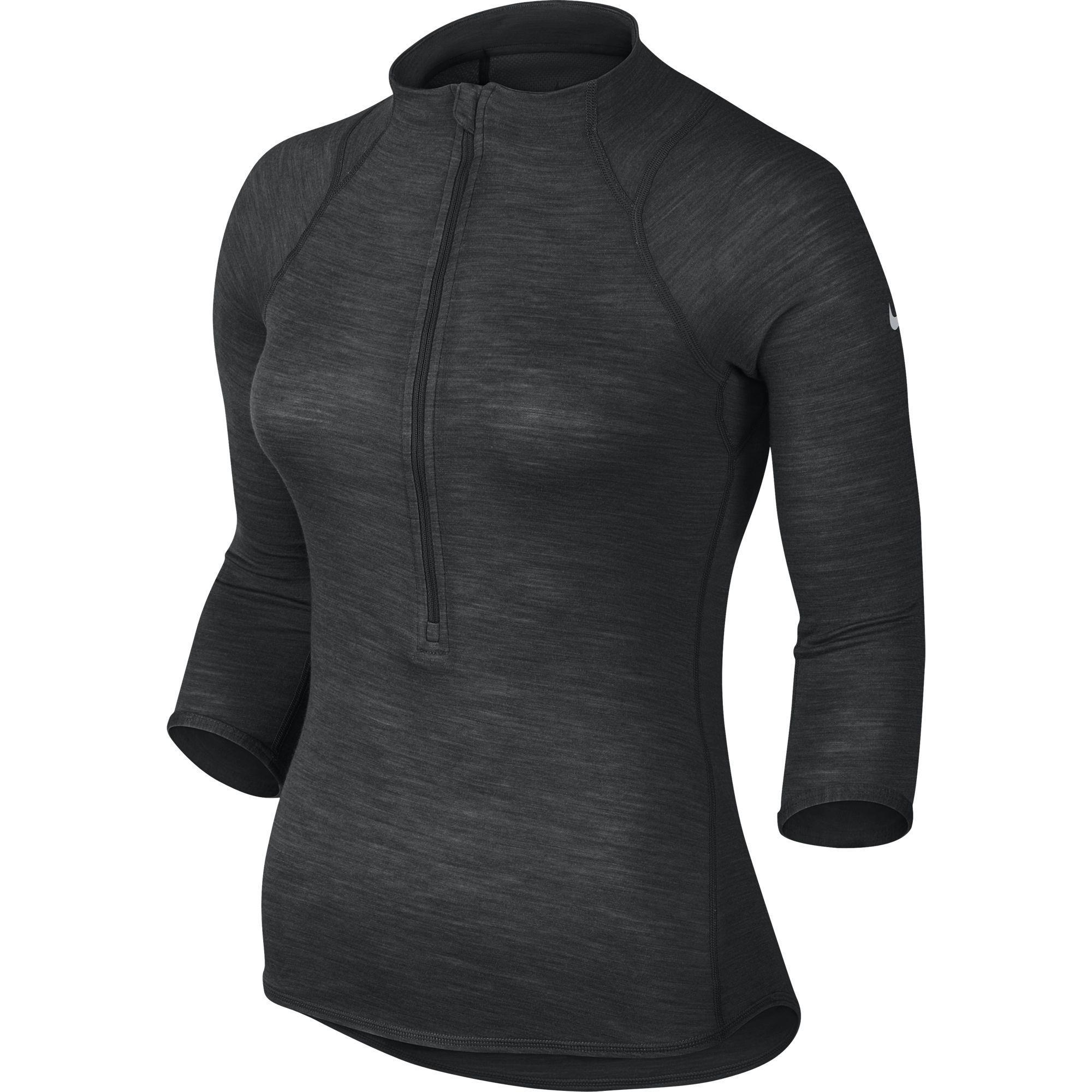 nike black half zip women's