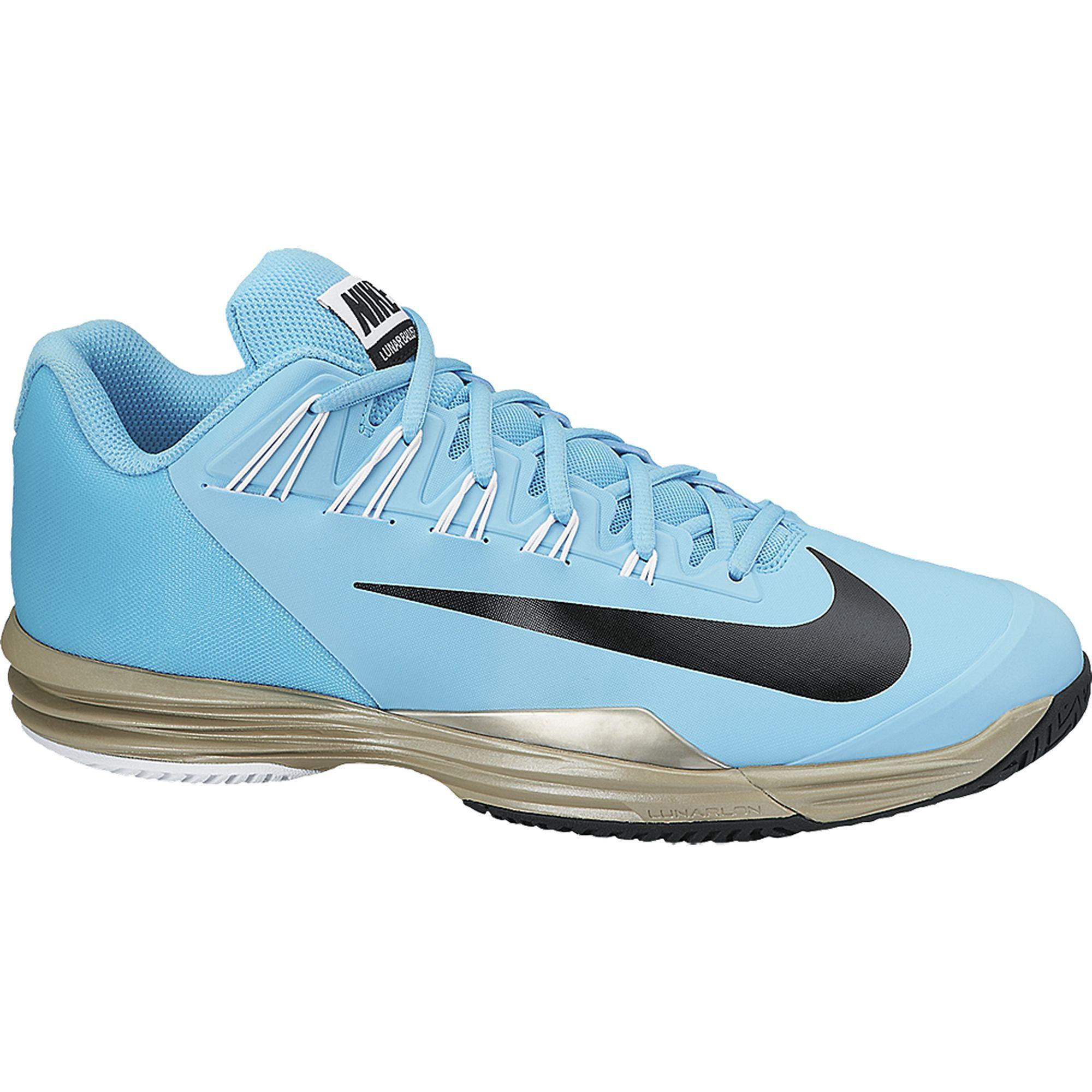 Nike Mens Lunar Ballistec Tennis Shoes - Polarised Blue/Metallic Zinc -