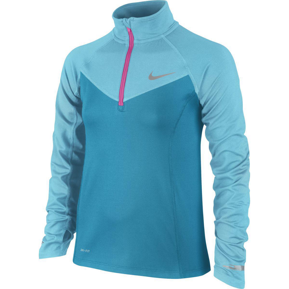 girls nike half zip top