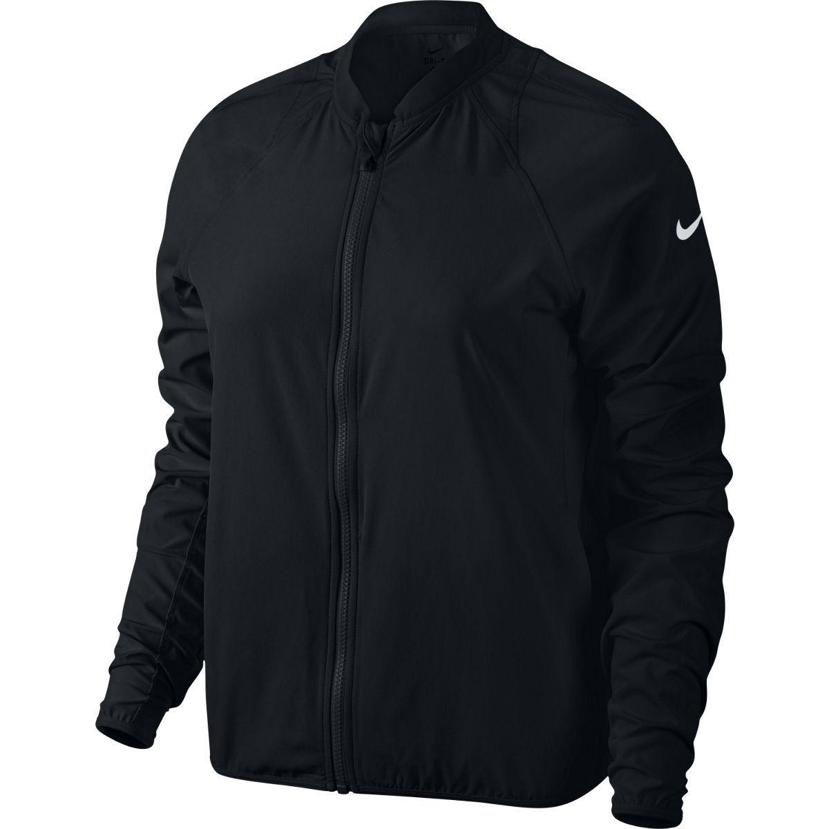 Nike Womens Woven Court Full Zip Jacket - Black - Tennisnuts.com