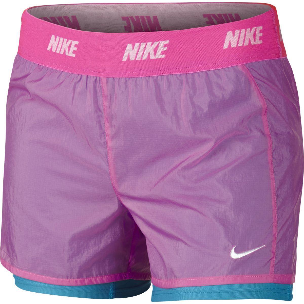 Download Nike Girls Icon Woven 2-in-1 Shorts - Pinksicle/Blue ...