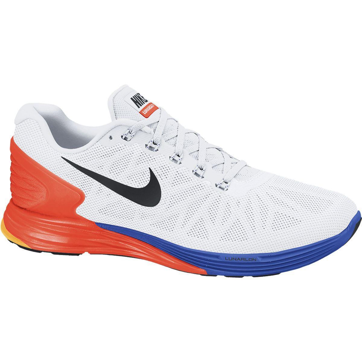 Nike Mens LunarGlide 6 Running Shoes - White/Black - Tennisnuts.com