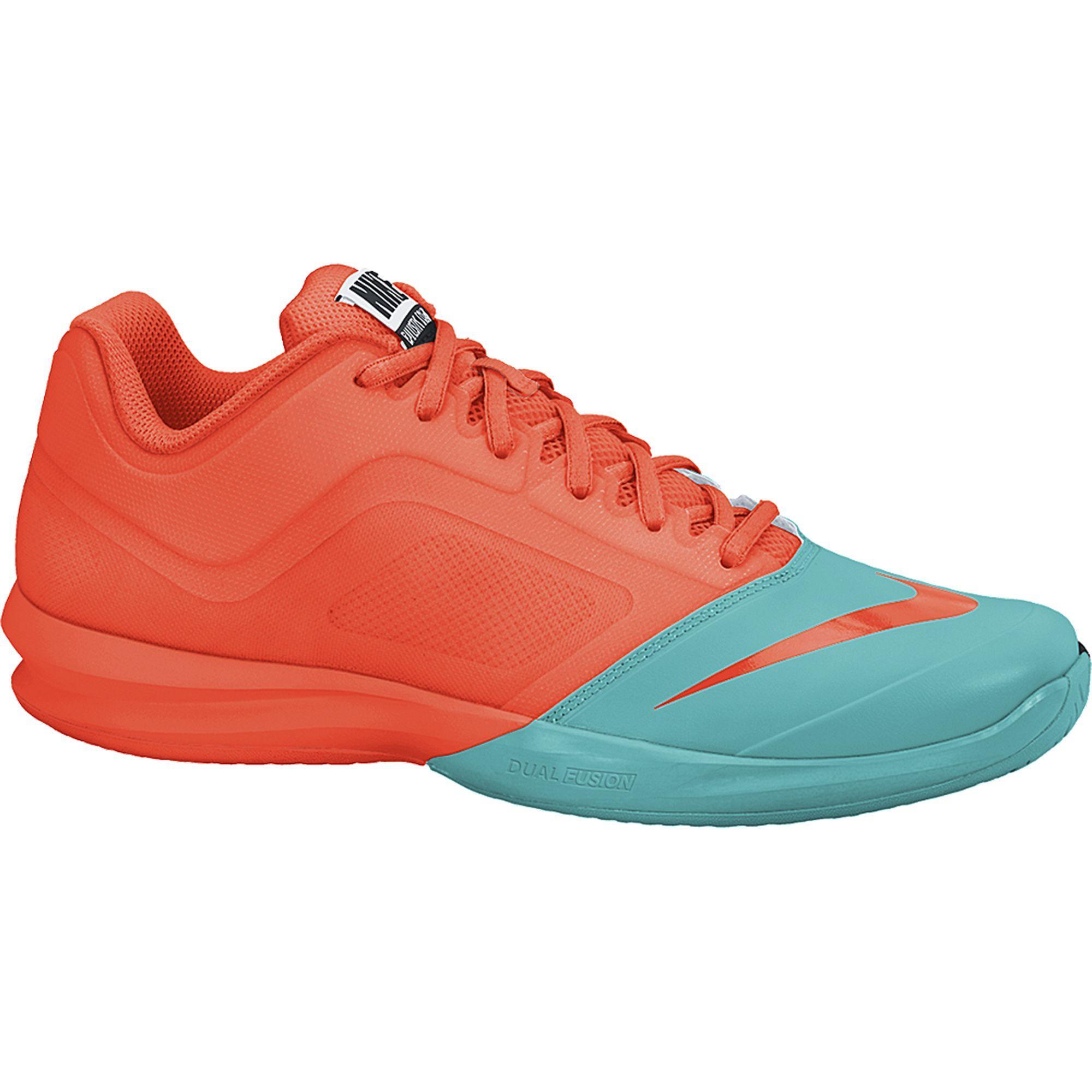 Nike Mens Dual Fusion Ballistec Advantage Tennis - Hyper Crimson/Dusty Cactus - Tennisnuts.com