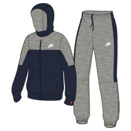 grey and blue nike tracksuit