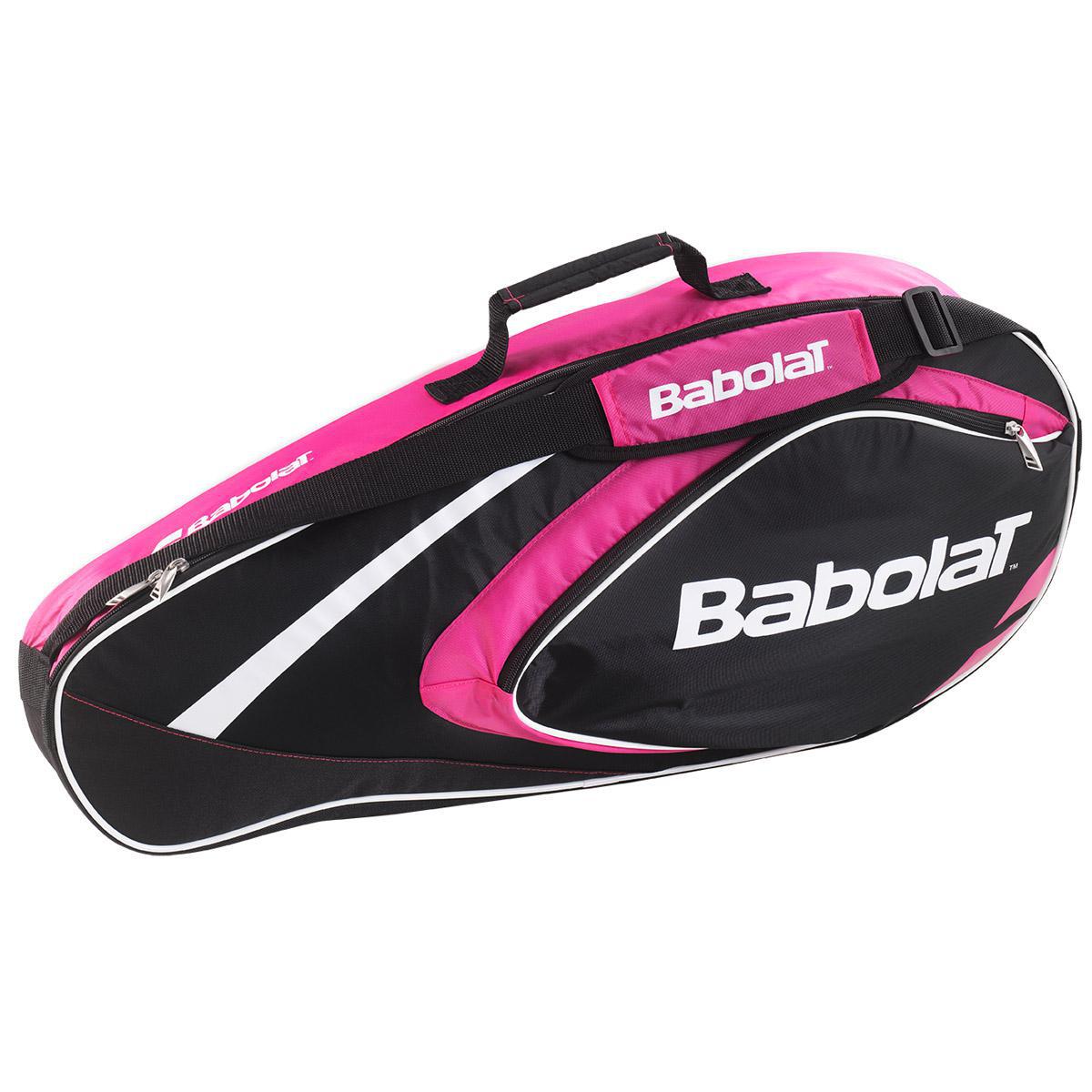 PINK BABOLAT CLUBLINE 3 RACKET TENNIS BAG , IDEAL FOR TRAVEL , PADEL TENNIS