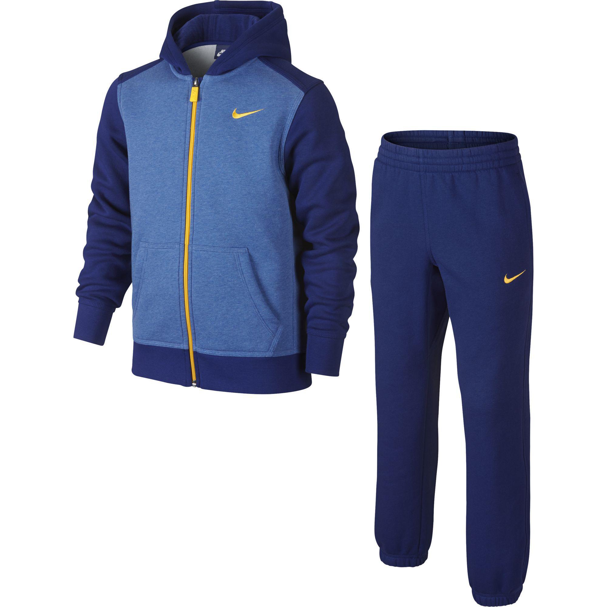 Nike Boys Core Brush Fleece Tracksuit - Light Game Royal/Deep Royal ...