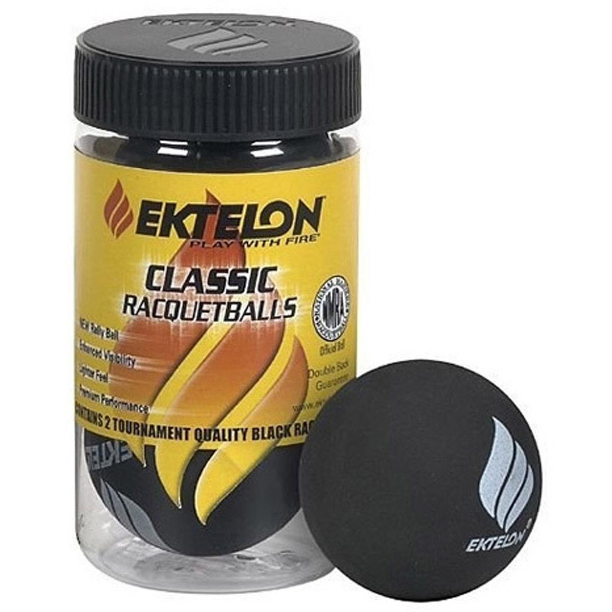 Ektelon Classic Racketball Ball - Black (Tube of 2 Balls) - Tennisnuts.com