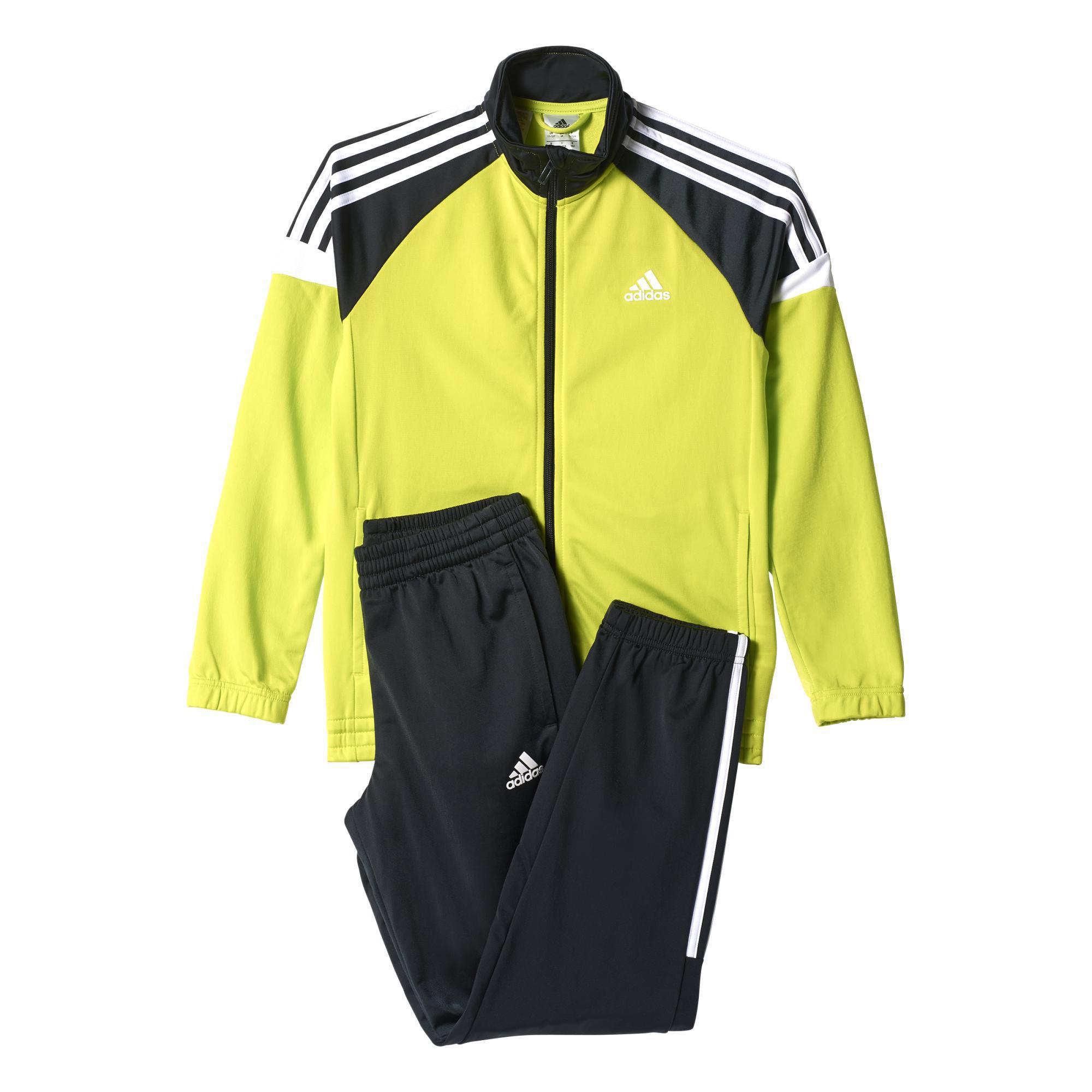 adidas tracksuit black and yellow