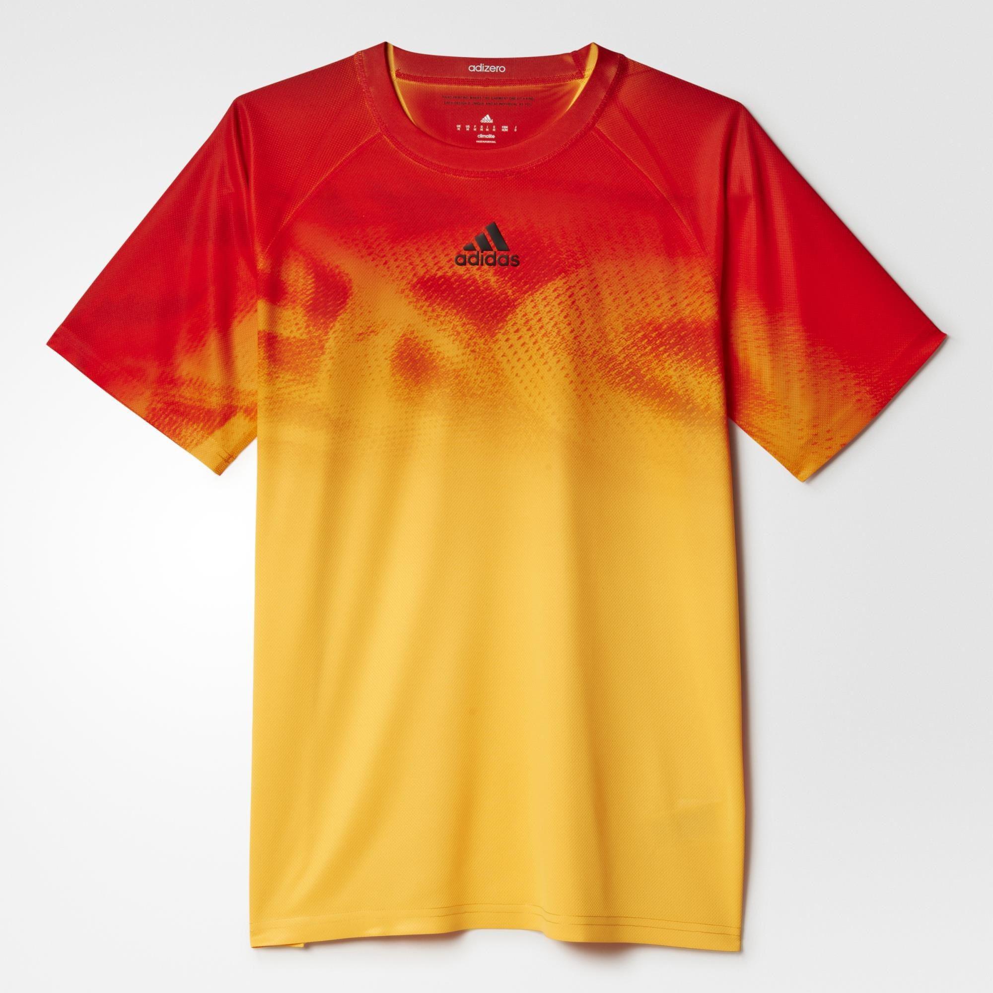 Adidas Mens Adizero Tee Gold Extra Extra Large Gold