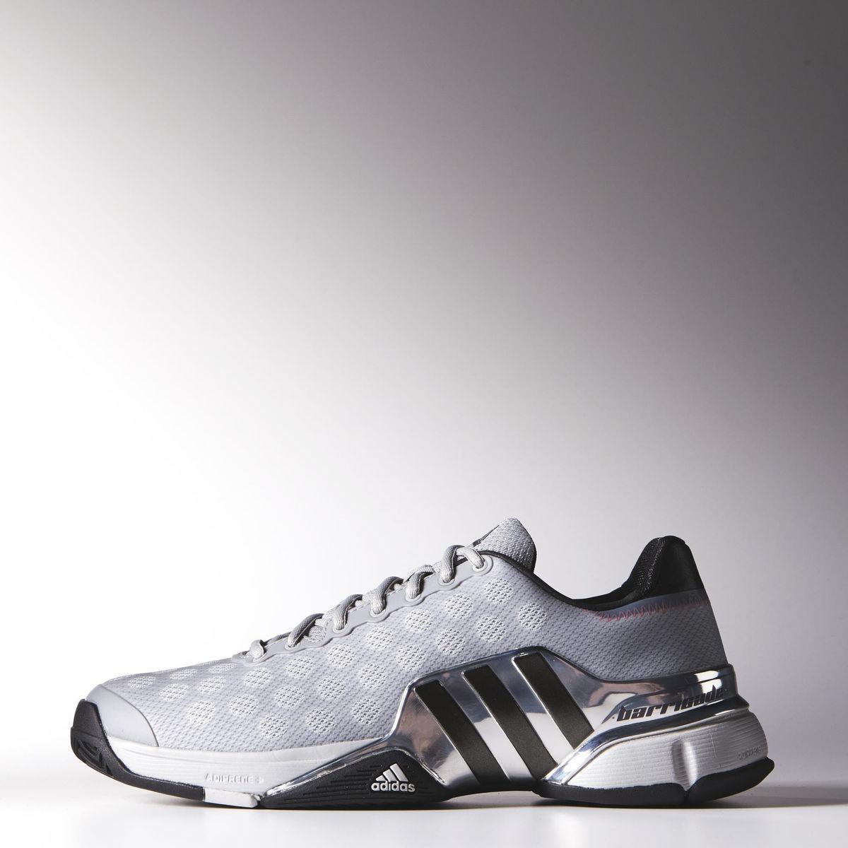 Adidas Mens Barricade 2015 Shoes - Grey/Iron/Silver Tennisnuts.com