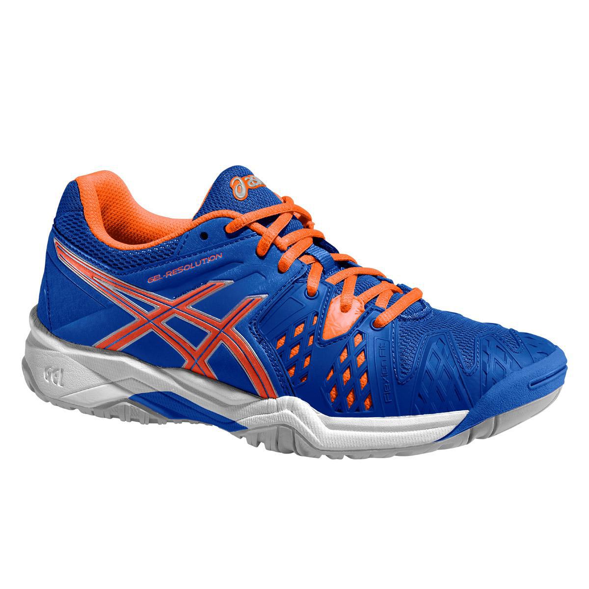 temblor película espacio Asics Kids GEL Resolution 6 GS Tennis Shoes - Blue/Orange/Silver -  Tennisnuts.com