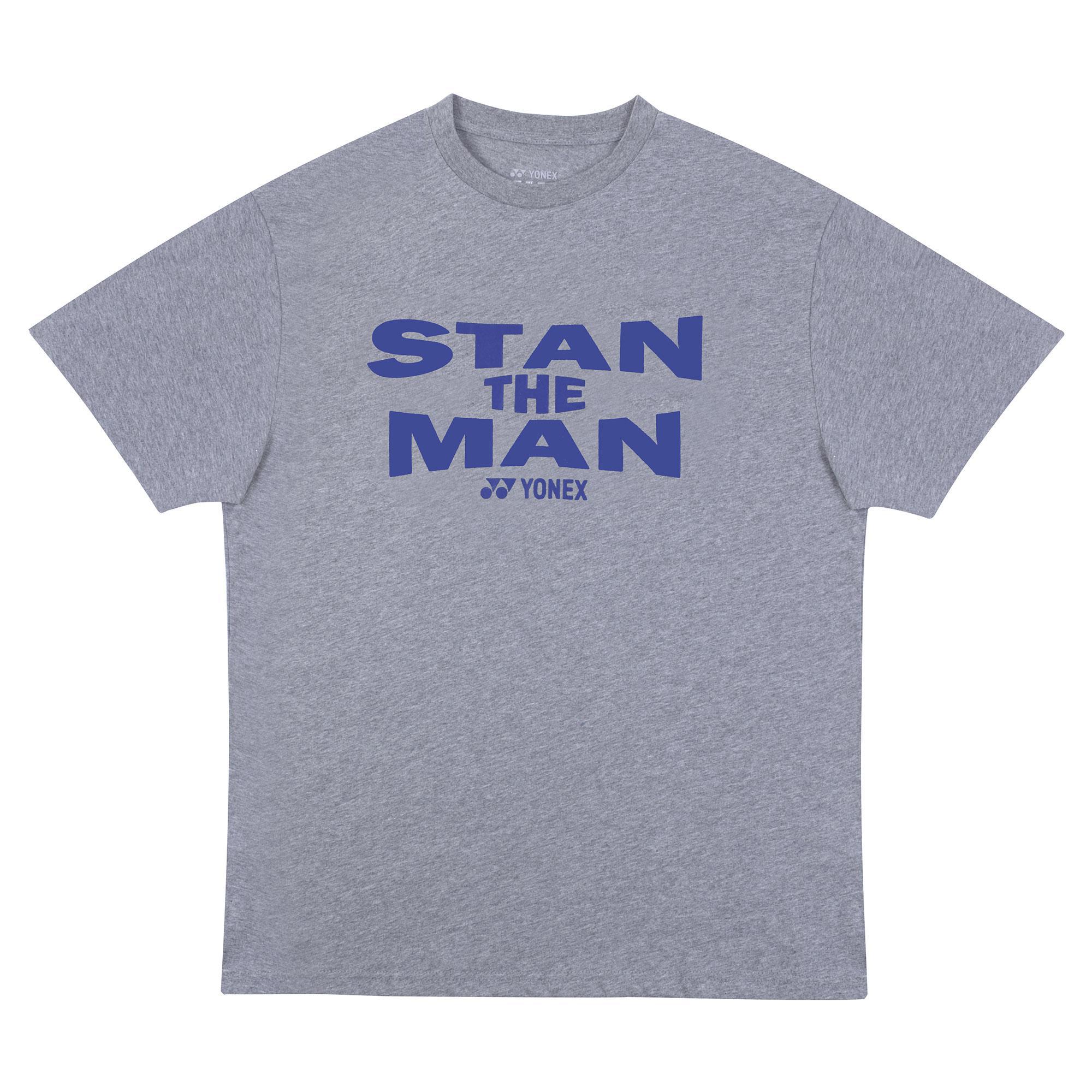 Yonex Mens Stan The Man Cotton Tee Grey